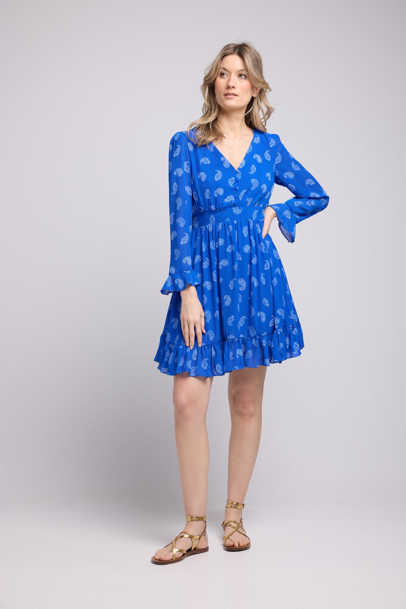princess polly baby blue dress Light Blue Cotton Button Through Mini Dress