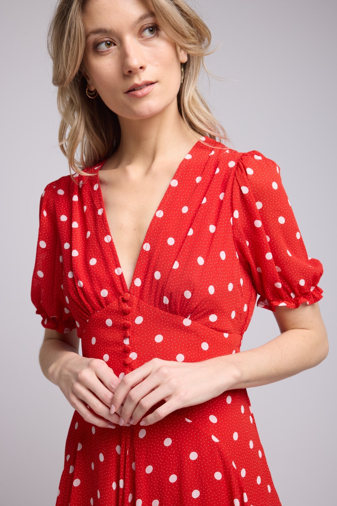 ROBE 62279/1056 POIS ROUGE