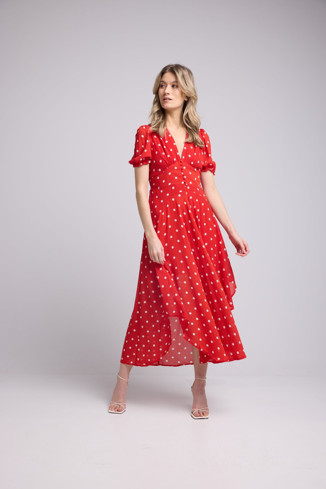 ROBE 62279/1056 POIS ROUGE
