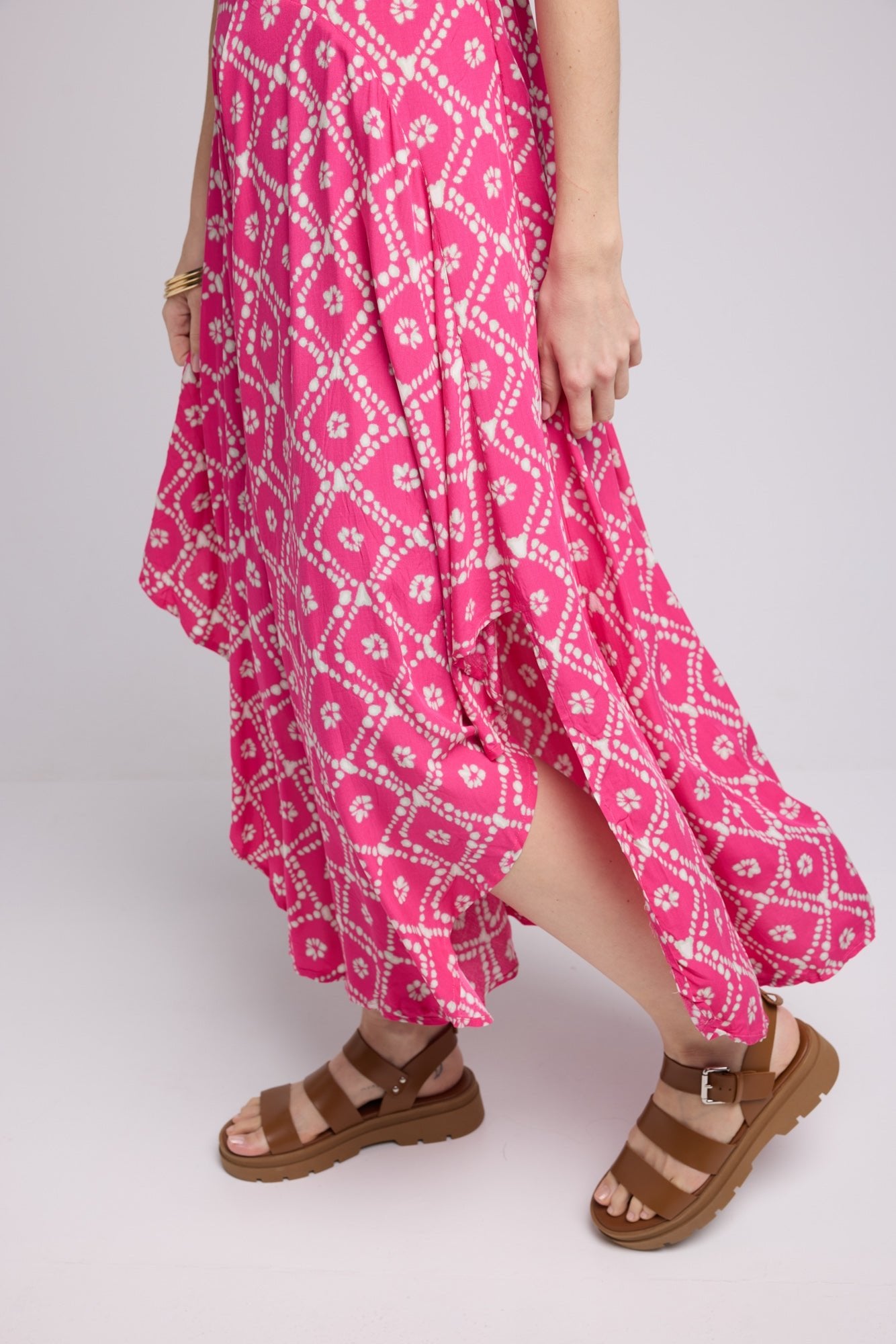 ROBE 62279V/BLEU FLEURS ROUGE 1107V
