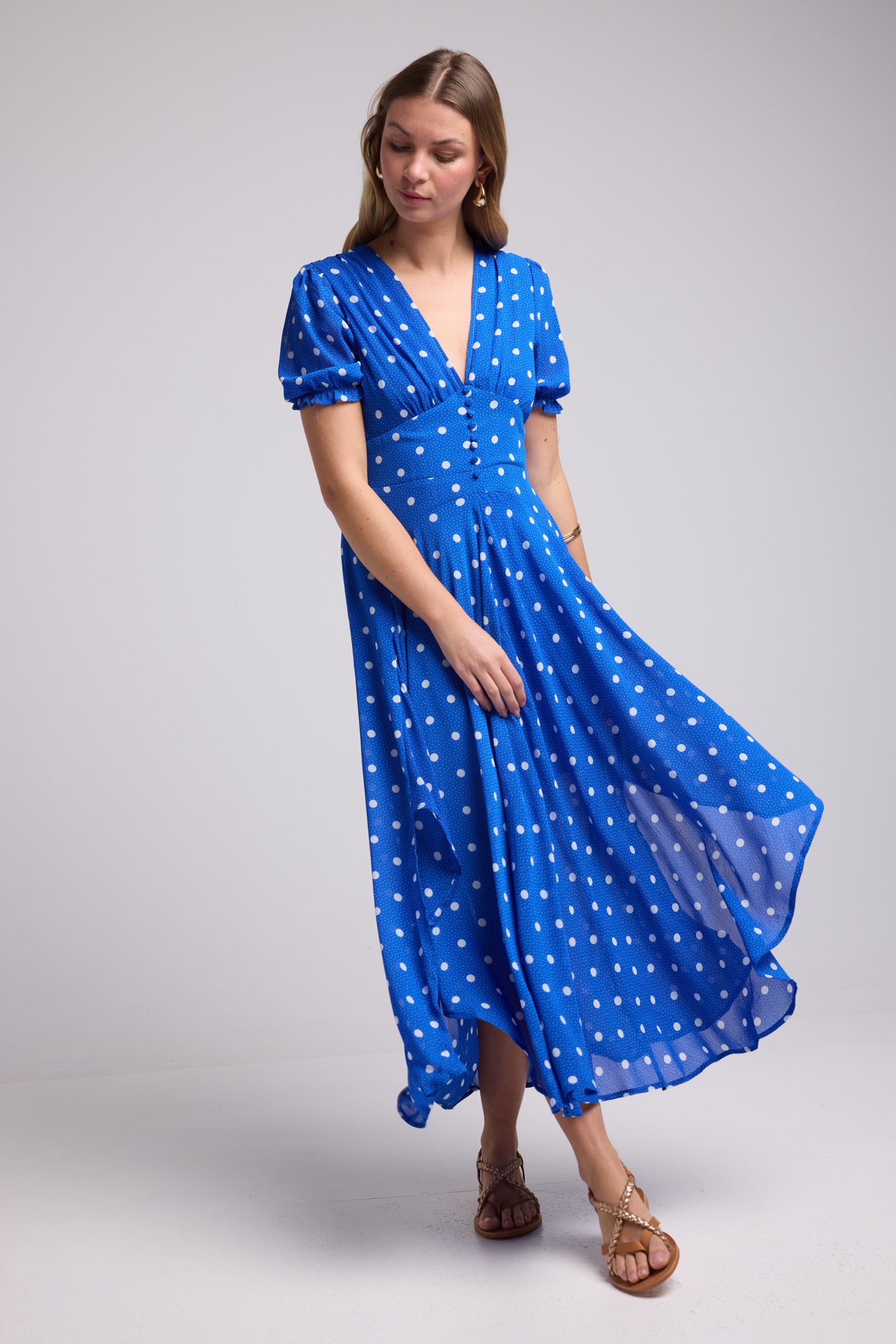 ROBE 62279/ POIS BLEU 1073P