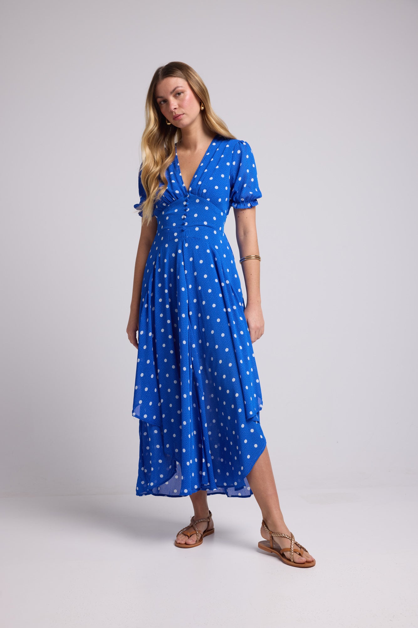 ROBE 62279/ POIS BLEU 1073P