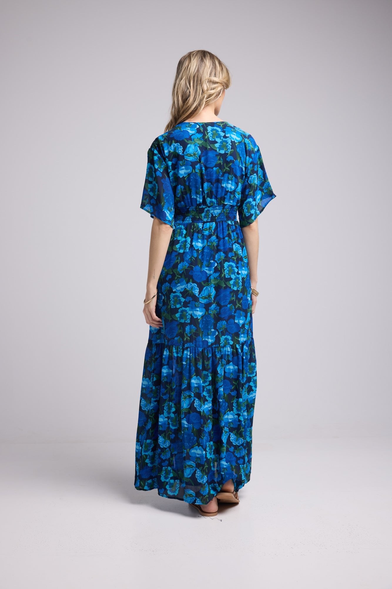 ROBE 62335/1064 FLEURS BLEU