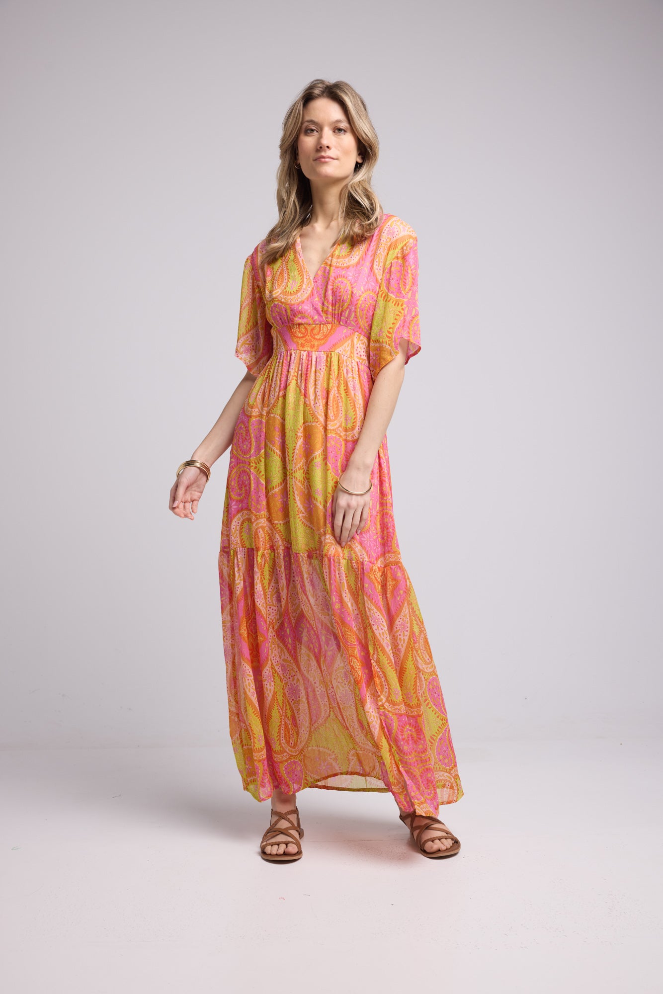 ROBE 62335/JAUNE ORANGE VIOLET 1334P