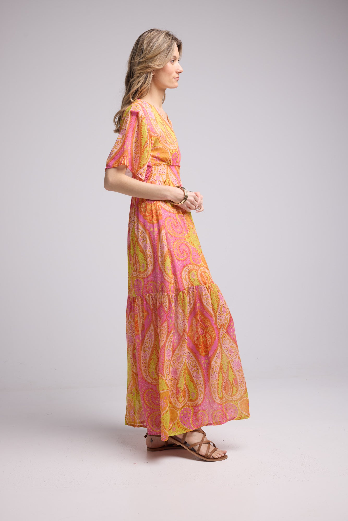 ROBE 62335/JAUNE ORANGE VIOLET 1334P