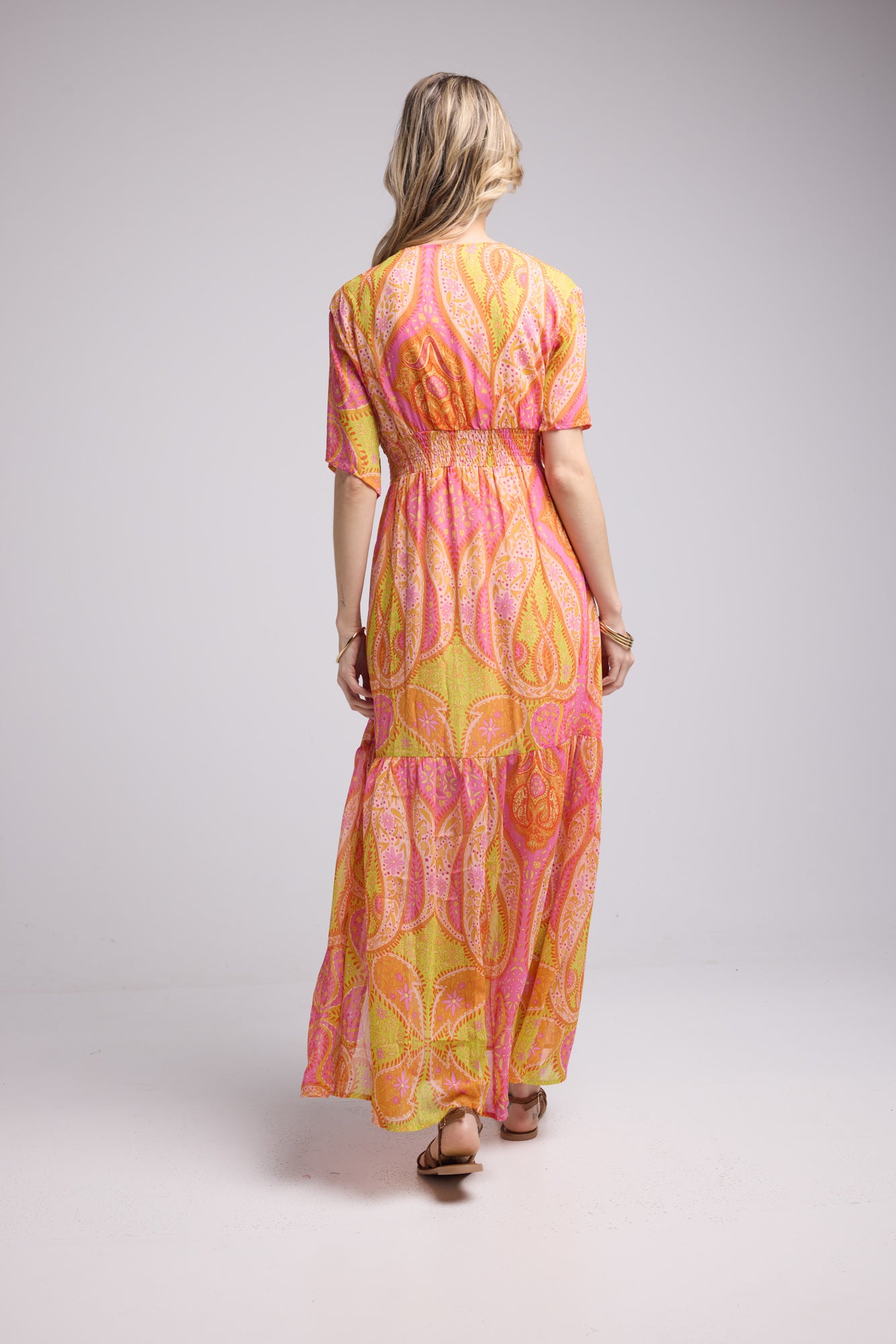 ROBE 62335/JAUNE ORANGE VIOLET 1334P