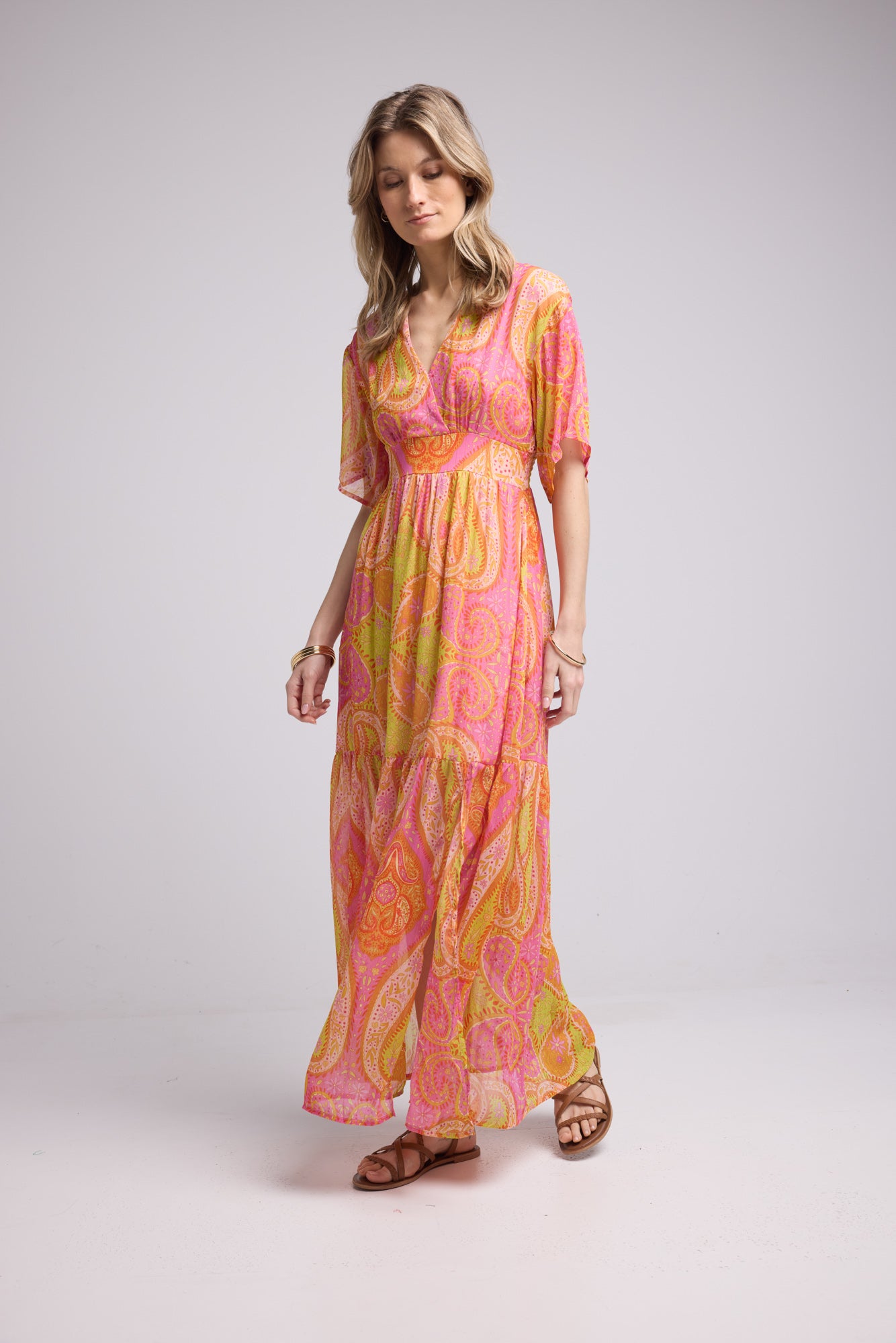 ROBE 62335/JAUNE ORANGE VIOLET 1334P