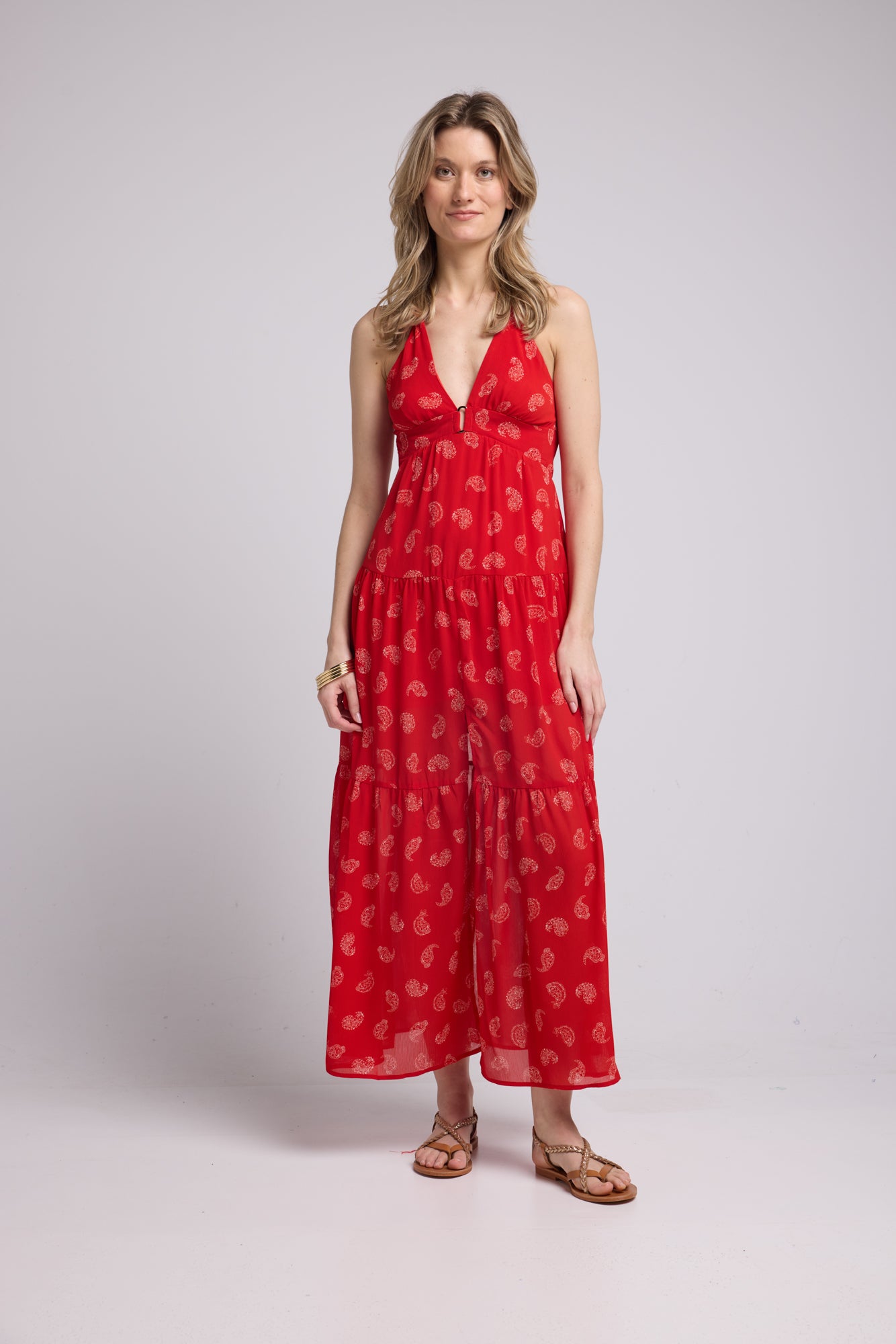 DRESS 62377/1063 RED BANDANA