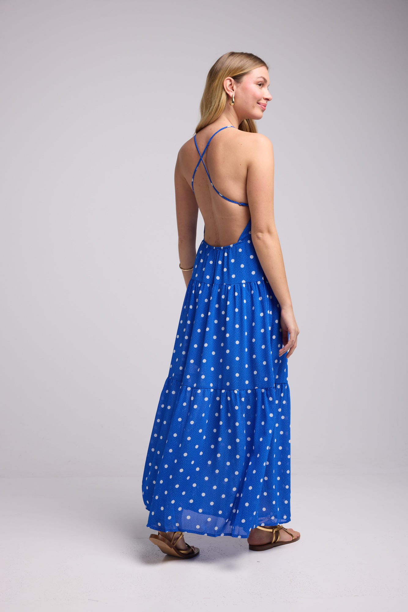 ROBE 62377/1073 POIS BLEU