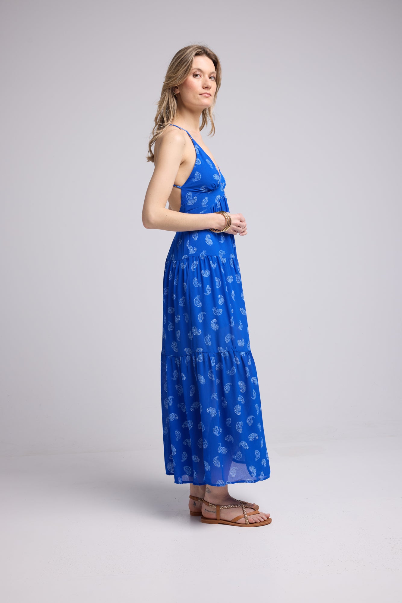 DRESS 62377/1079 BLUE BANDANA