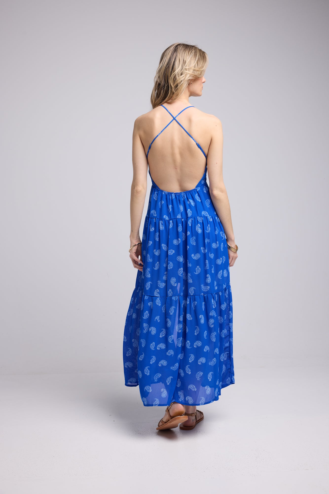 DRESS 62377/1079 BLUE BANDANA