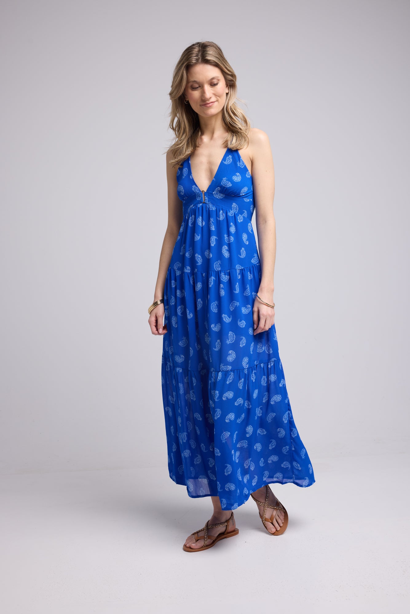 DRESS 62377/1079 BLUE BANDANA