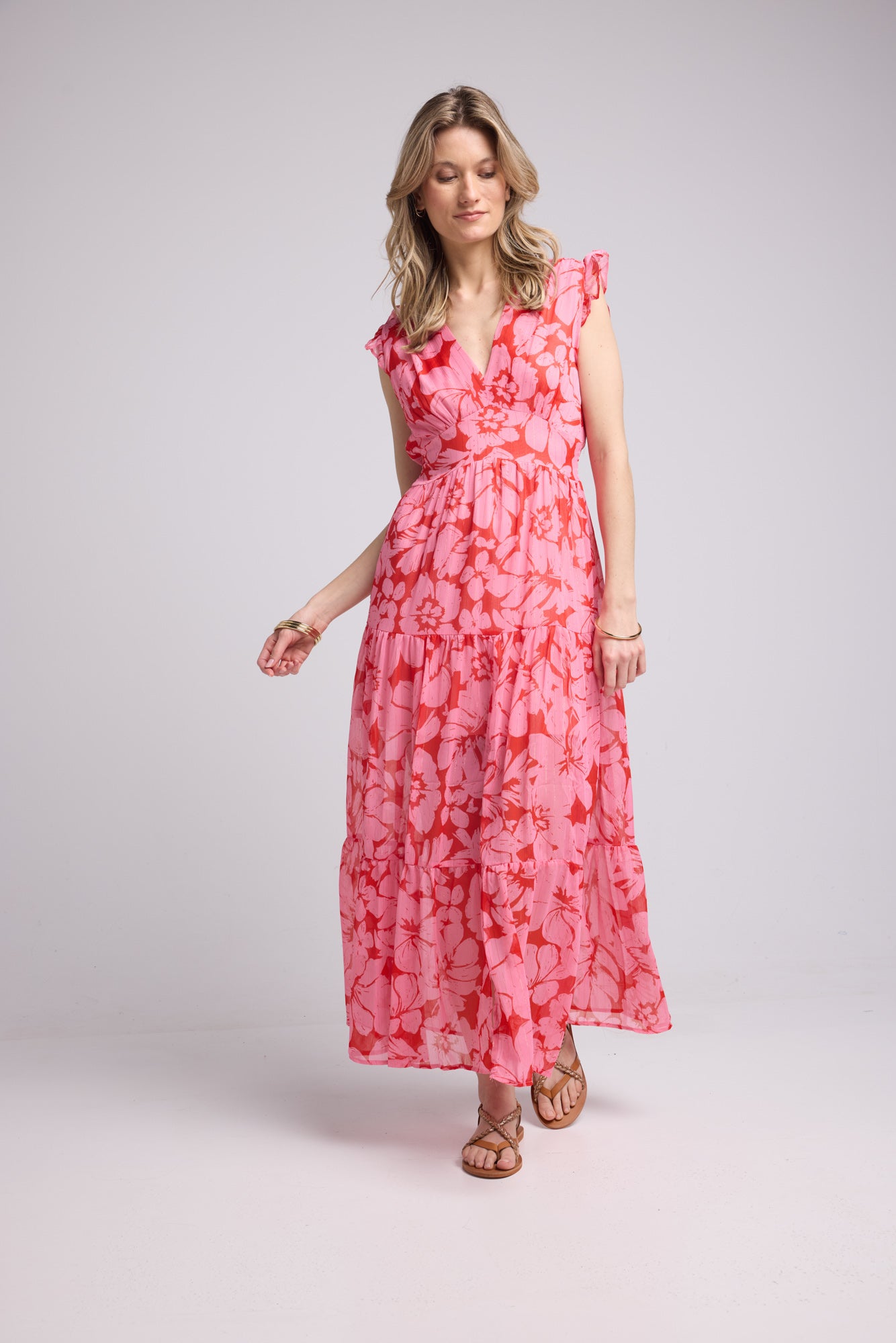 ROBE 62380 P/FLEUR ROSE ROUGE 1433P