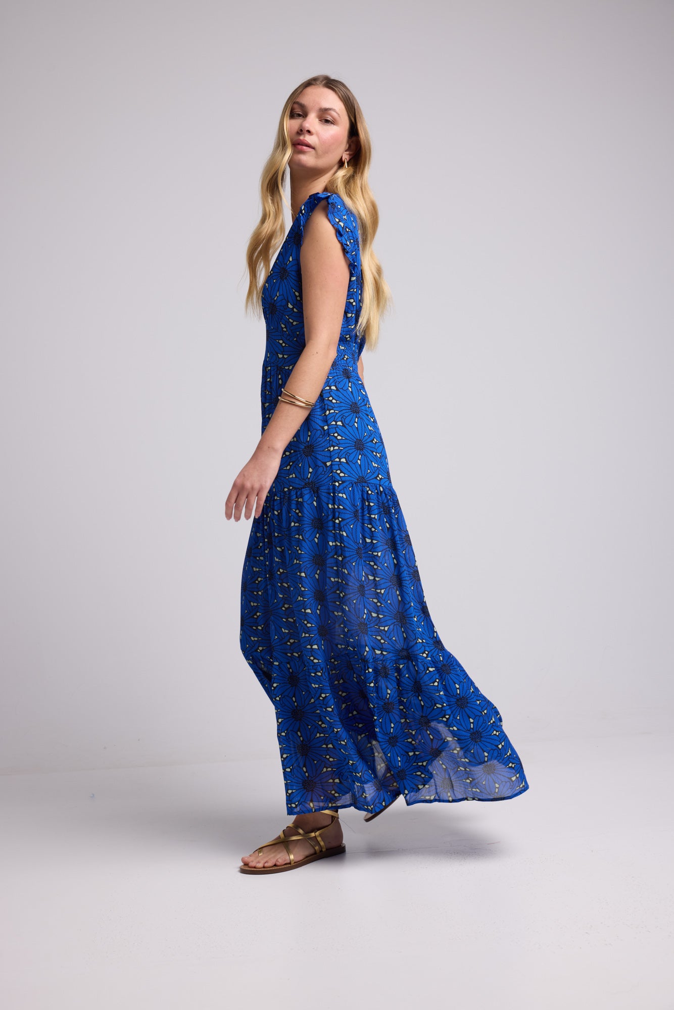 ROBE 62380 P/MARGUERITES BLEUES 1234P