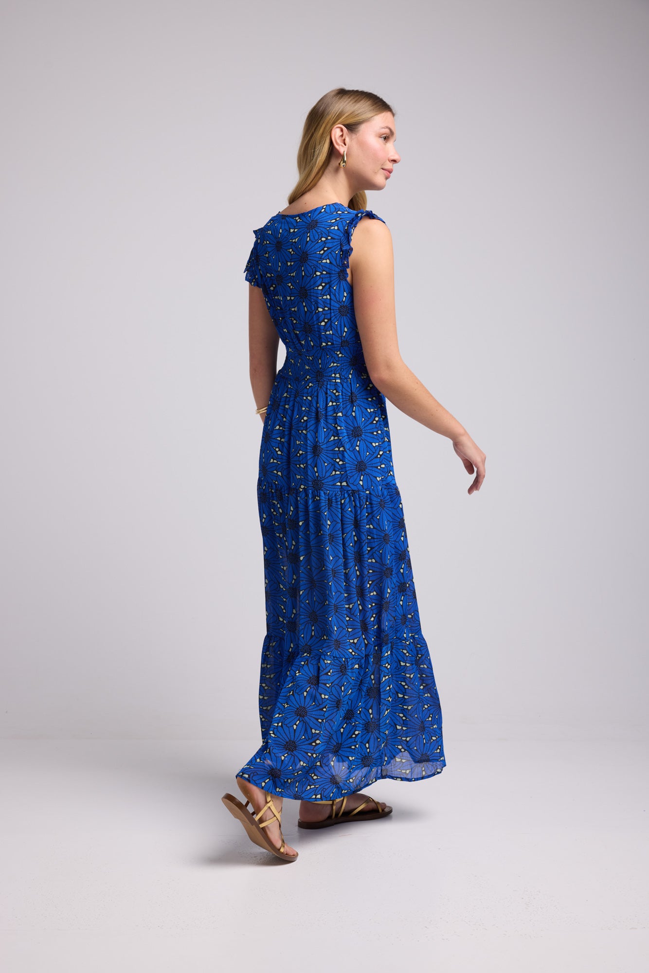 ROBE 62380 P/MARGUERITES BLEUES 1234P