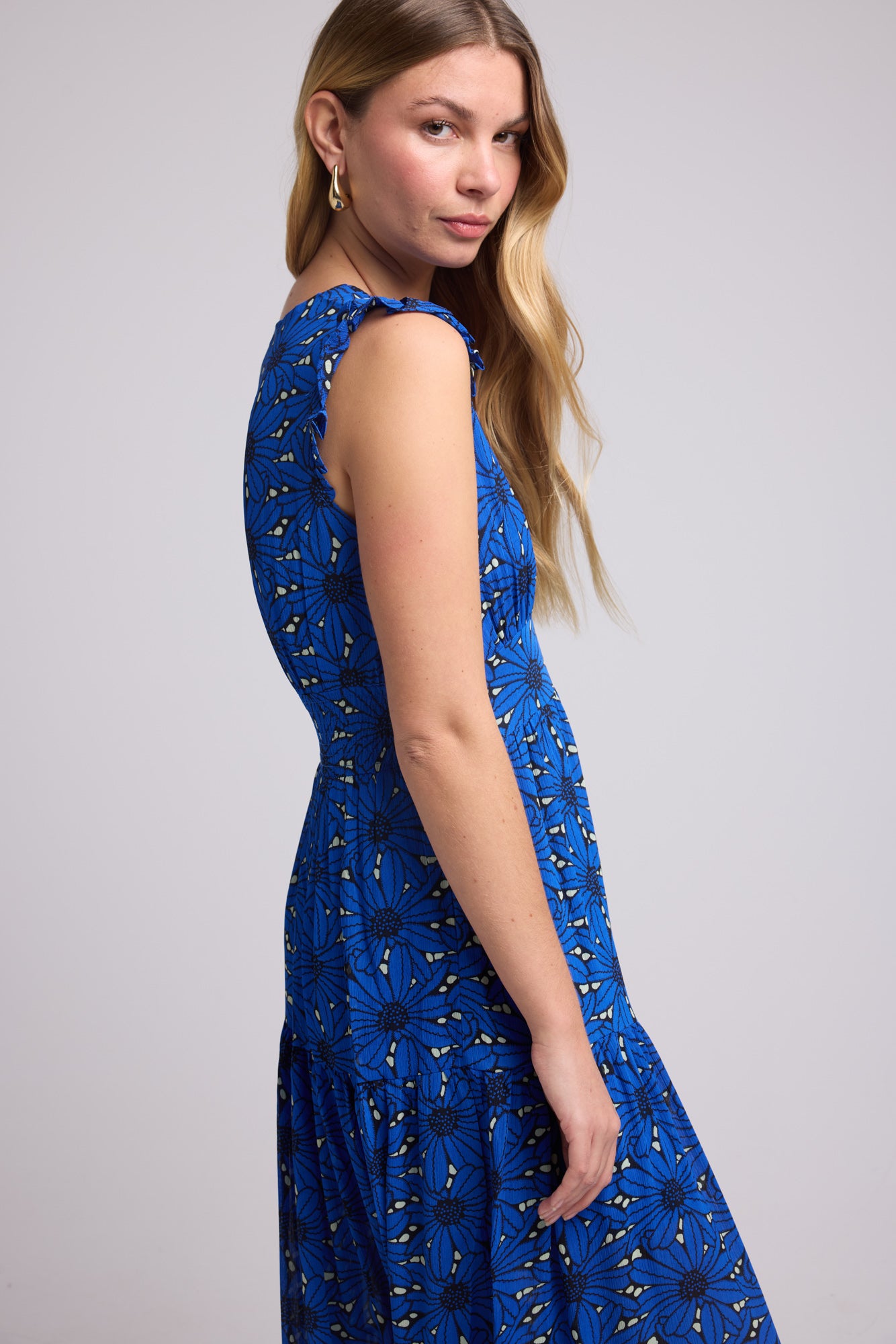 ROBE 62380 P/MARGUERITES BLEUES 1234P