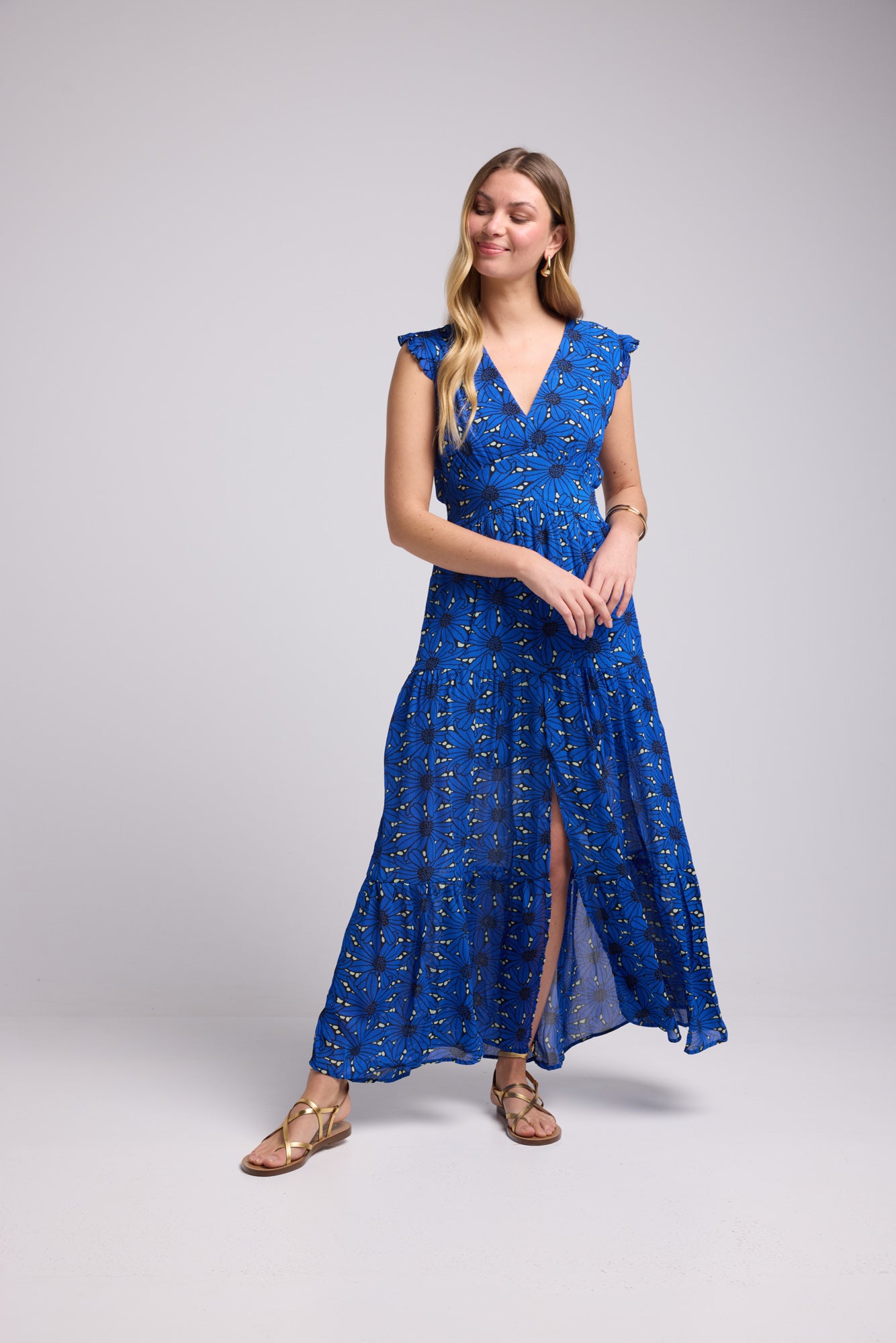 ROBE 62380 P/MARGUERITES BLEUES 1234P