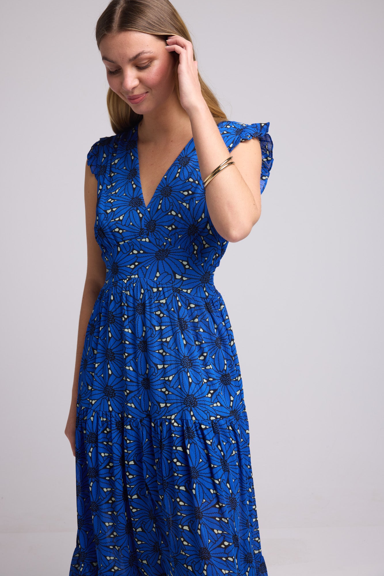 ROBE 62380 P/MARGUERITES BLEUES 1234P