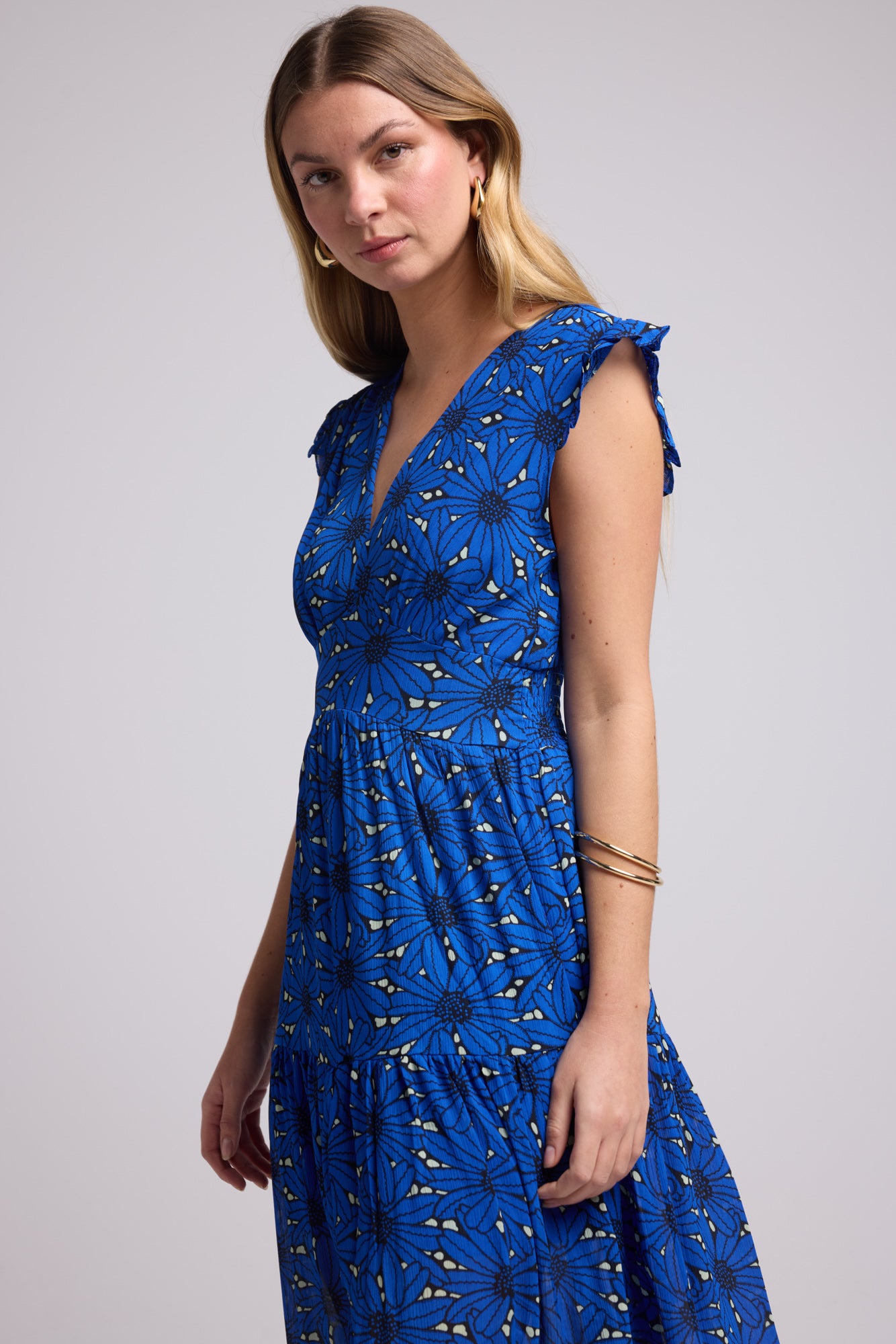 ROBE 62380 P/MARGUERITES BLEUES 1234P