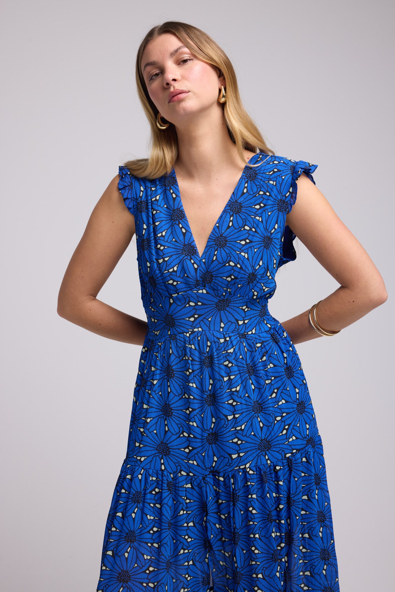 ROBE 62380 P/MARGUERITES BLEUES 1234P
