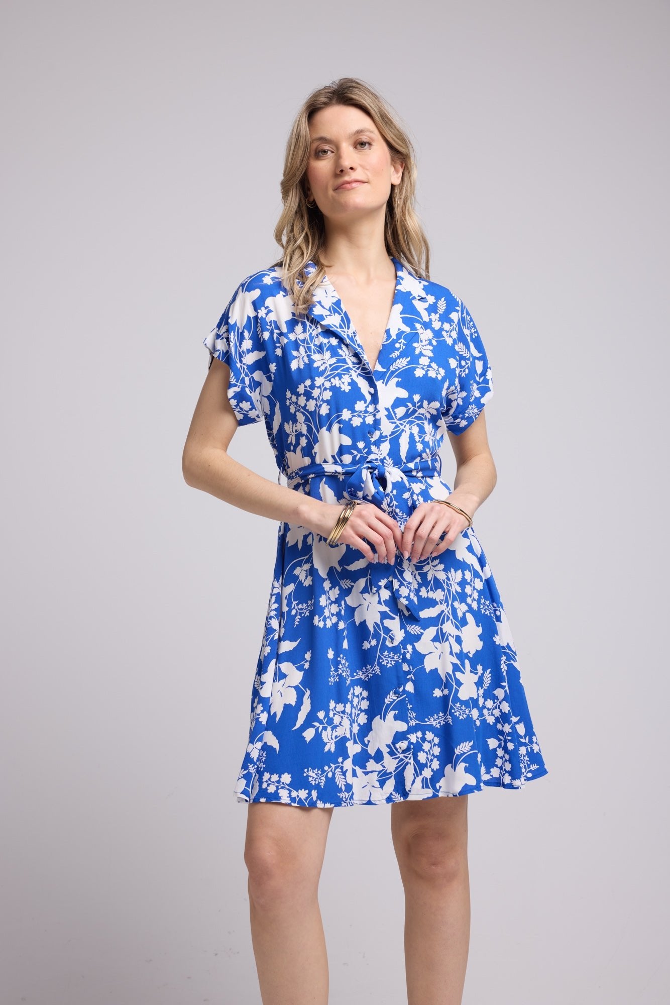 ROBE 62636/GROSSES FLEURS BLEU 1350V