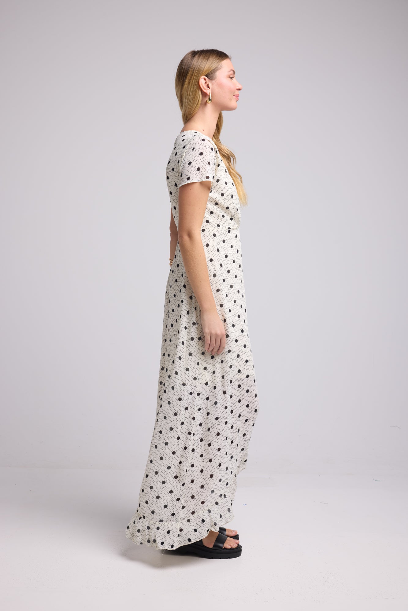 ROBE 62875/1072 POIS ECRU
