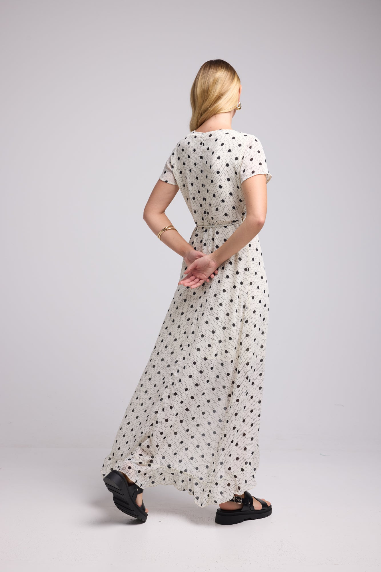 ROBE 62875/1072 POIS ECRU