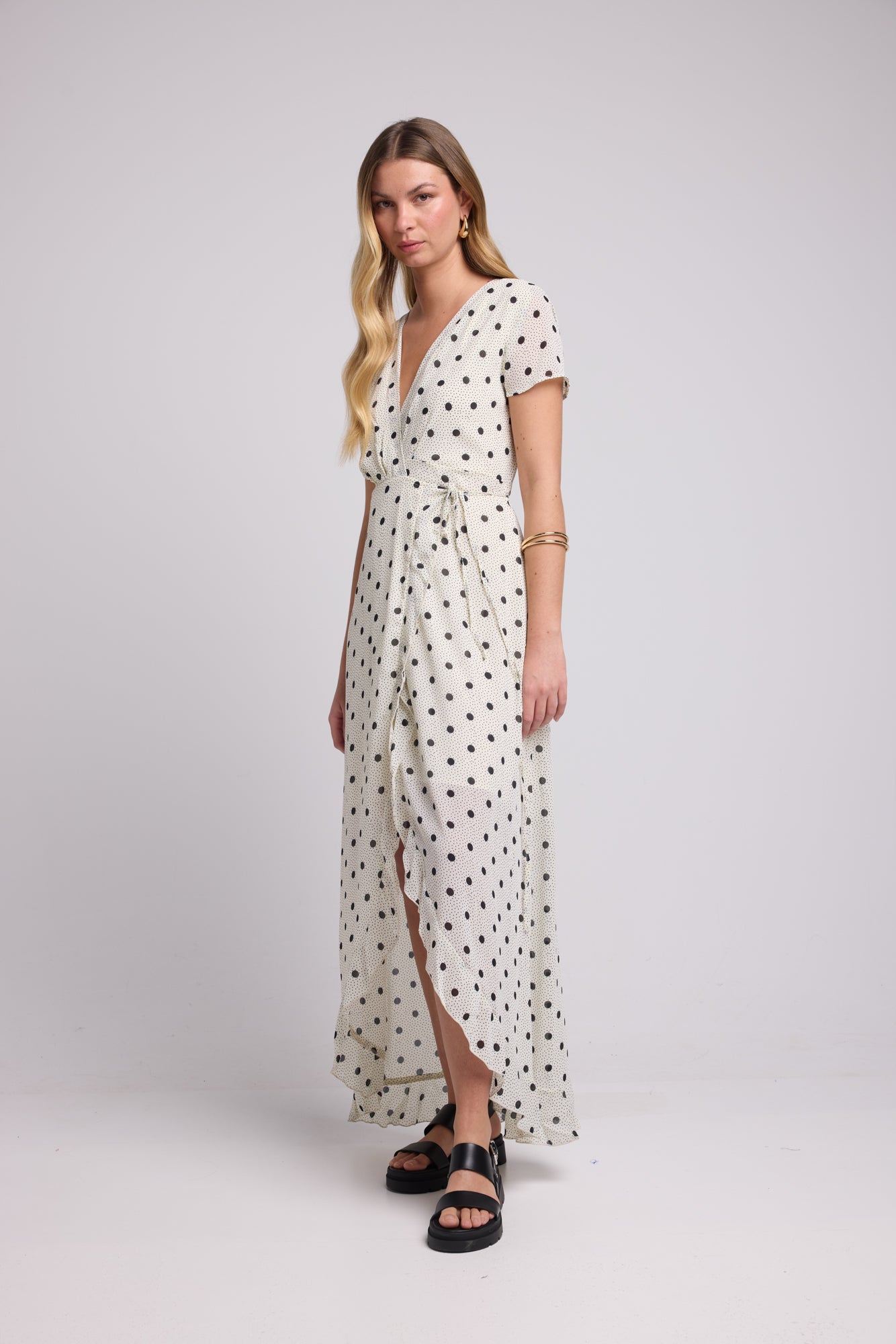 ROBE 62875/1072 POIS ECRU