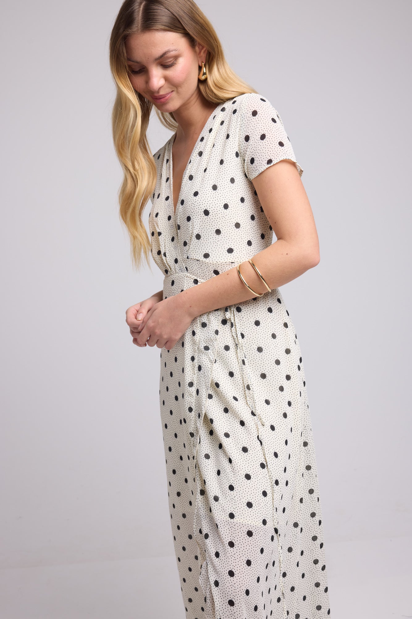 ROBE 62875/1072 POIS ECRU