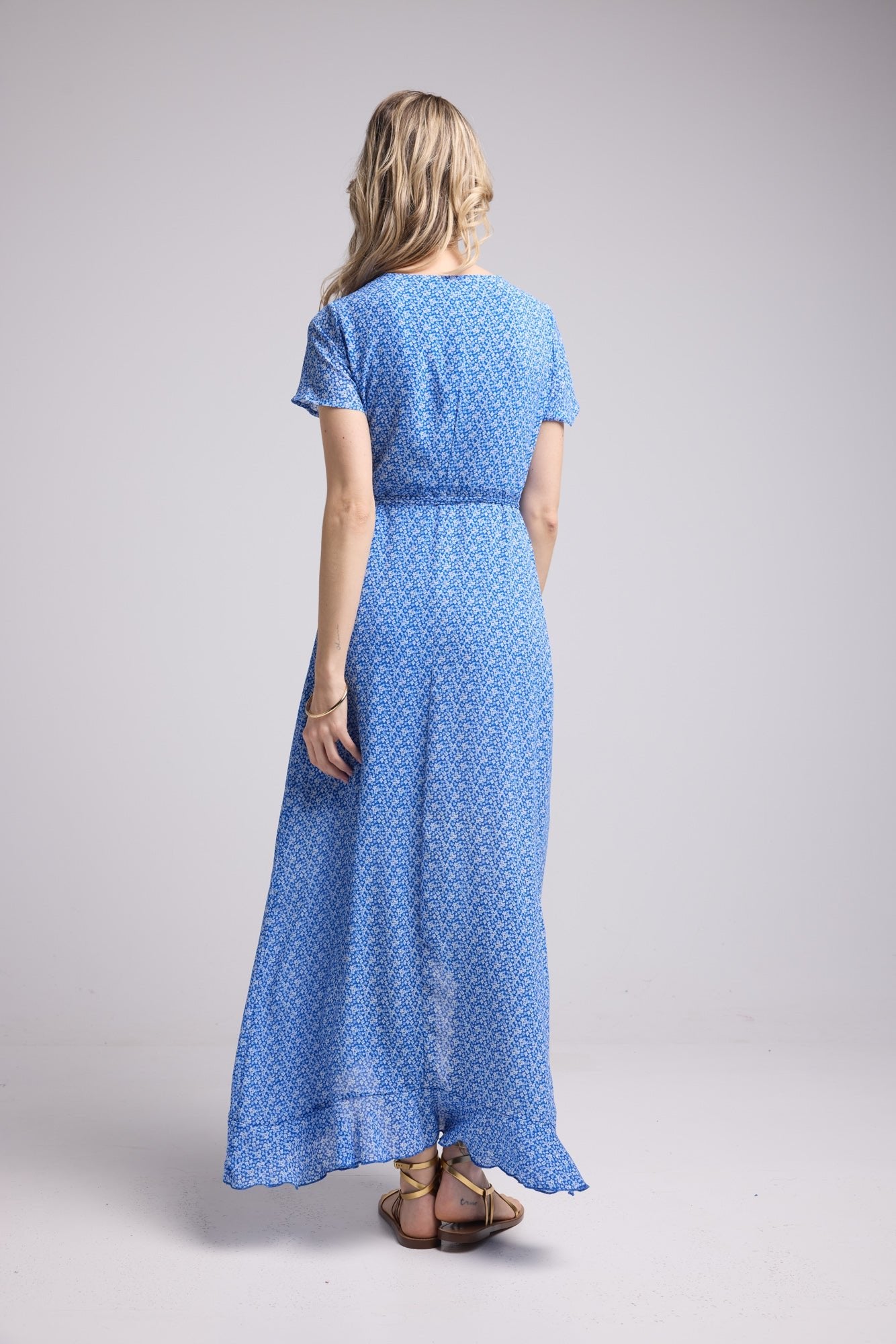 ROBE 62875/1075 FLEURS BLEU