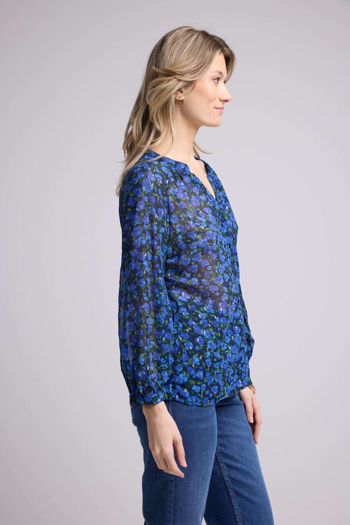 BLOUSE 62953/502P BLEU