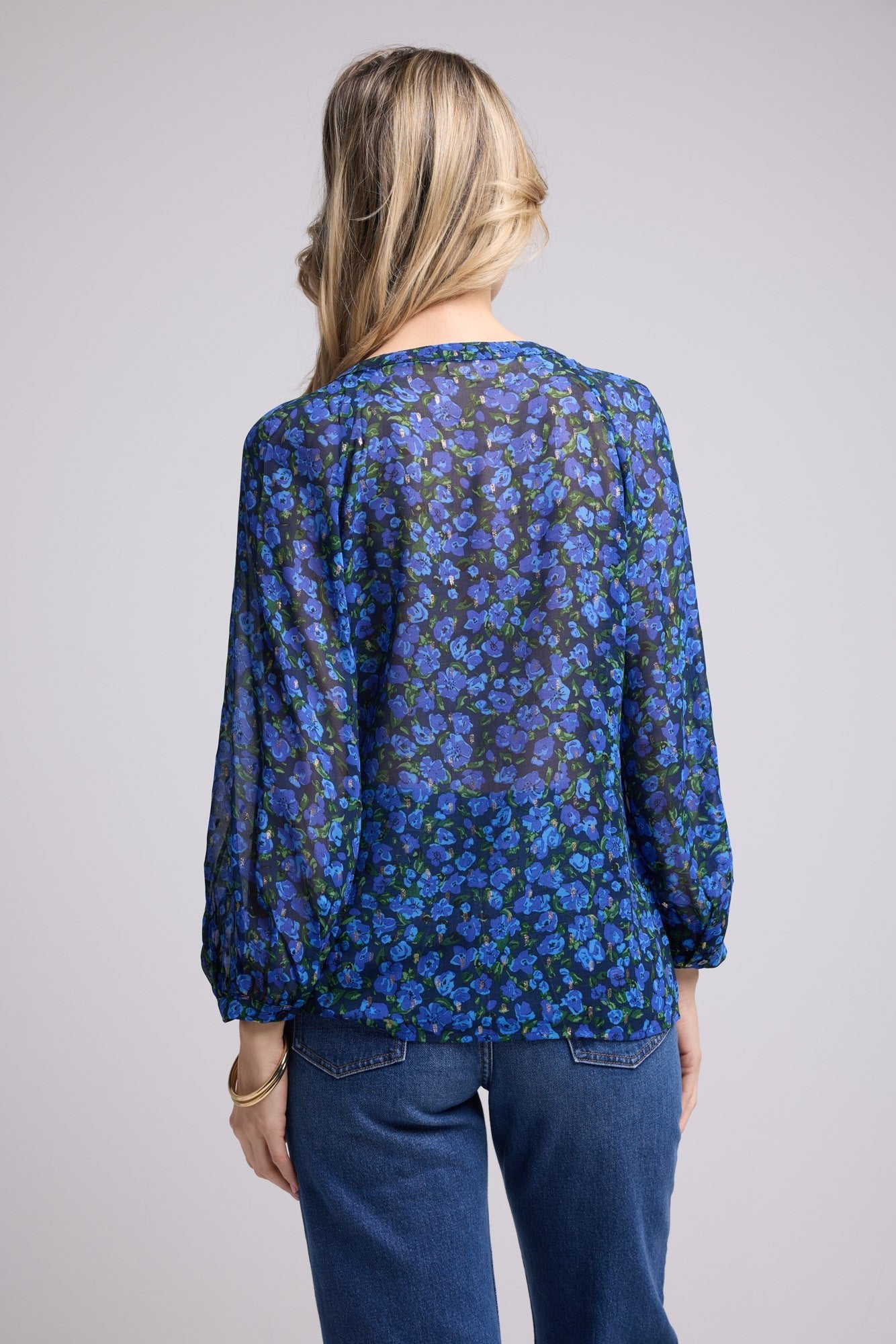 BLOUSE 62953/502P BLEU