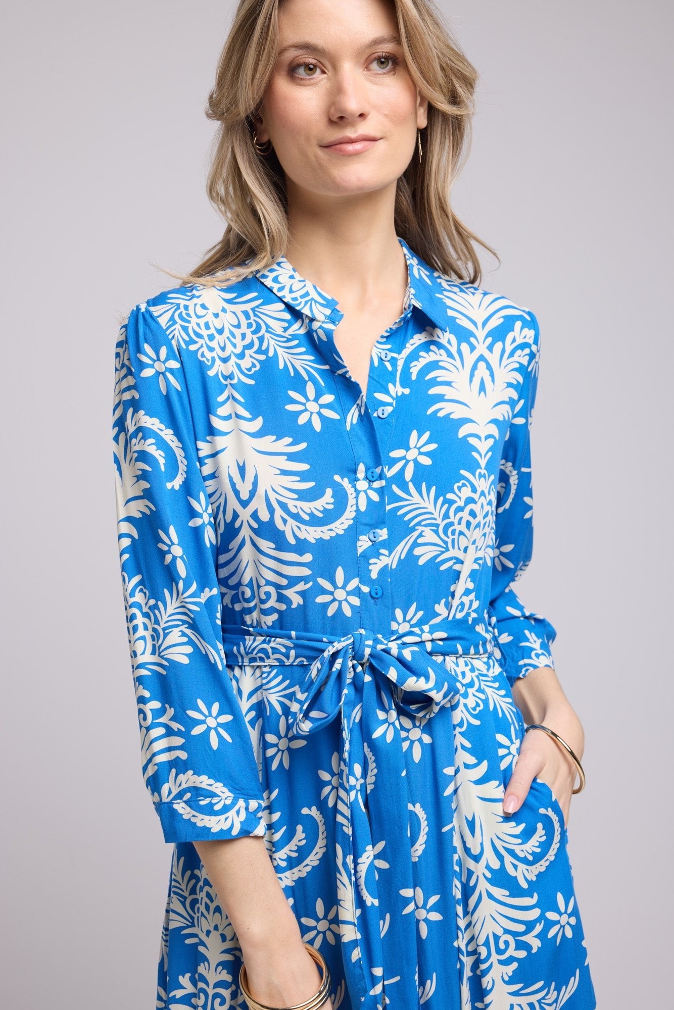 ROBE 62998/1396V BLEU ROI BLANC