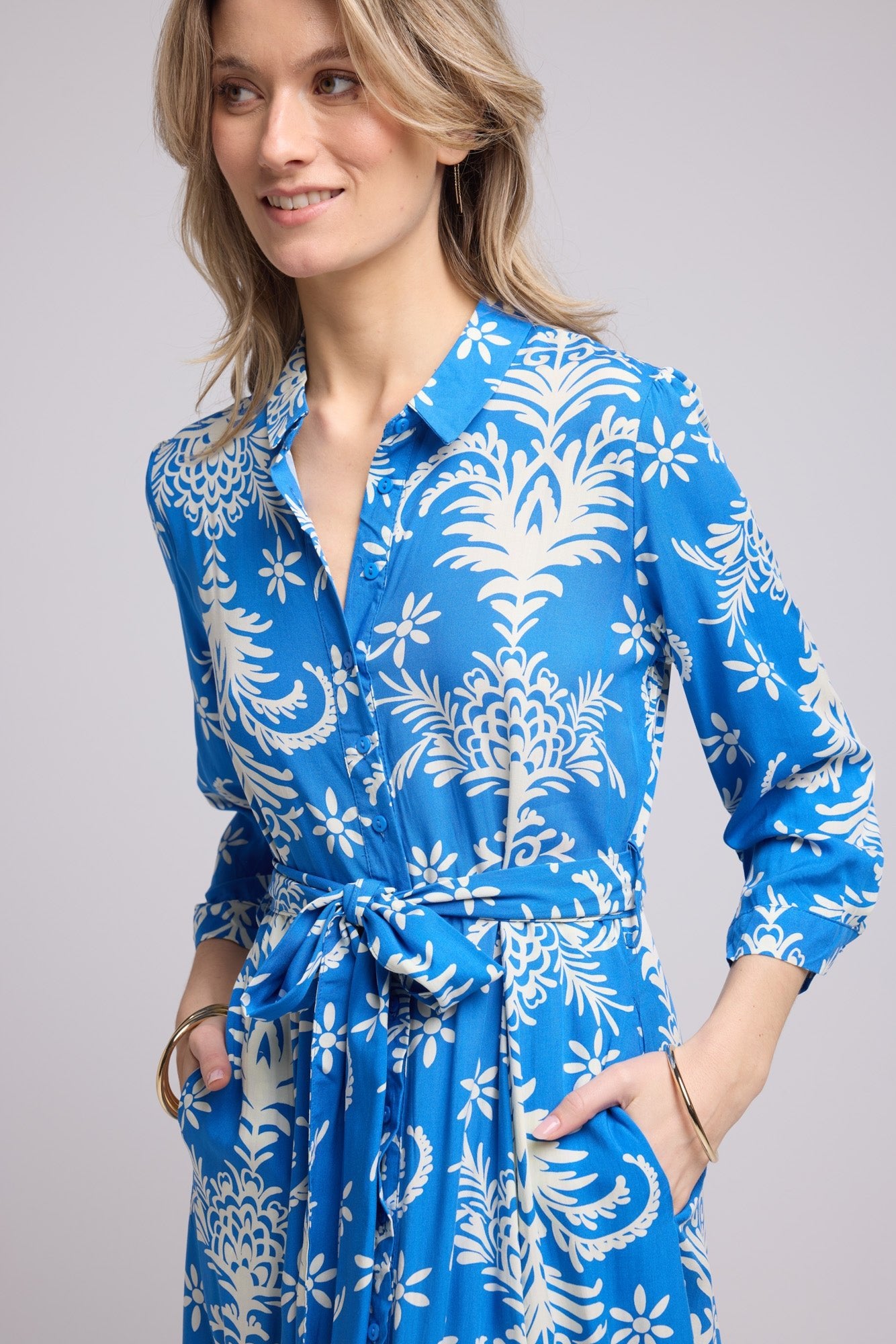 ROBE 62998/1396V BLEU ROI BLANC