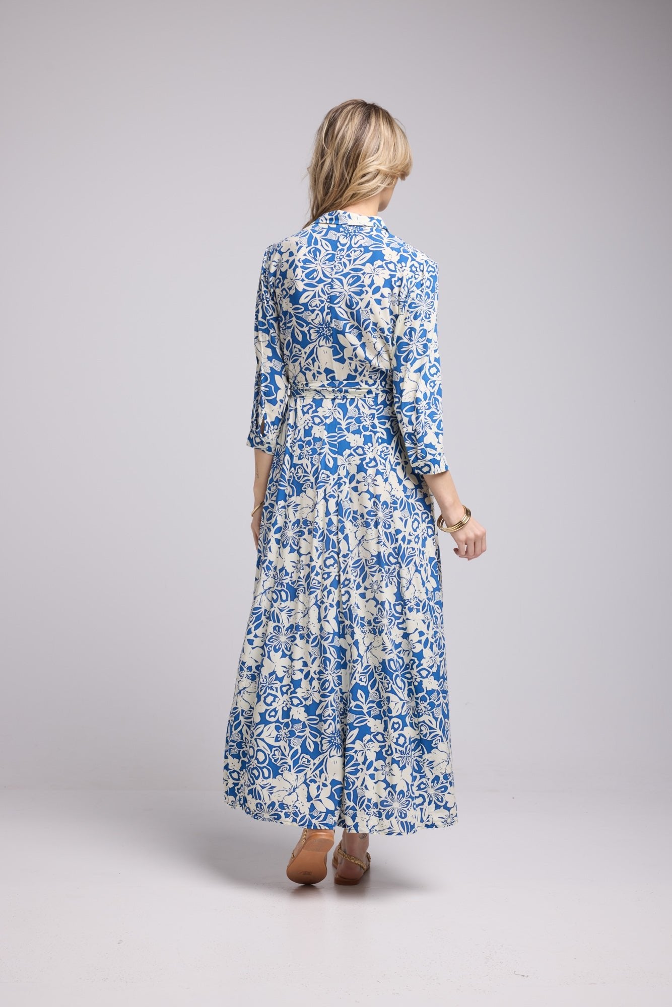 ROBE 62998/FLEURS BLEU BLANC 960V