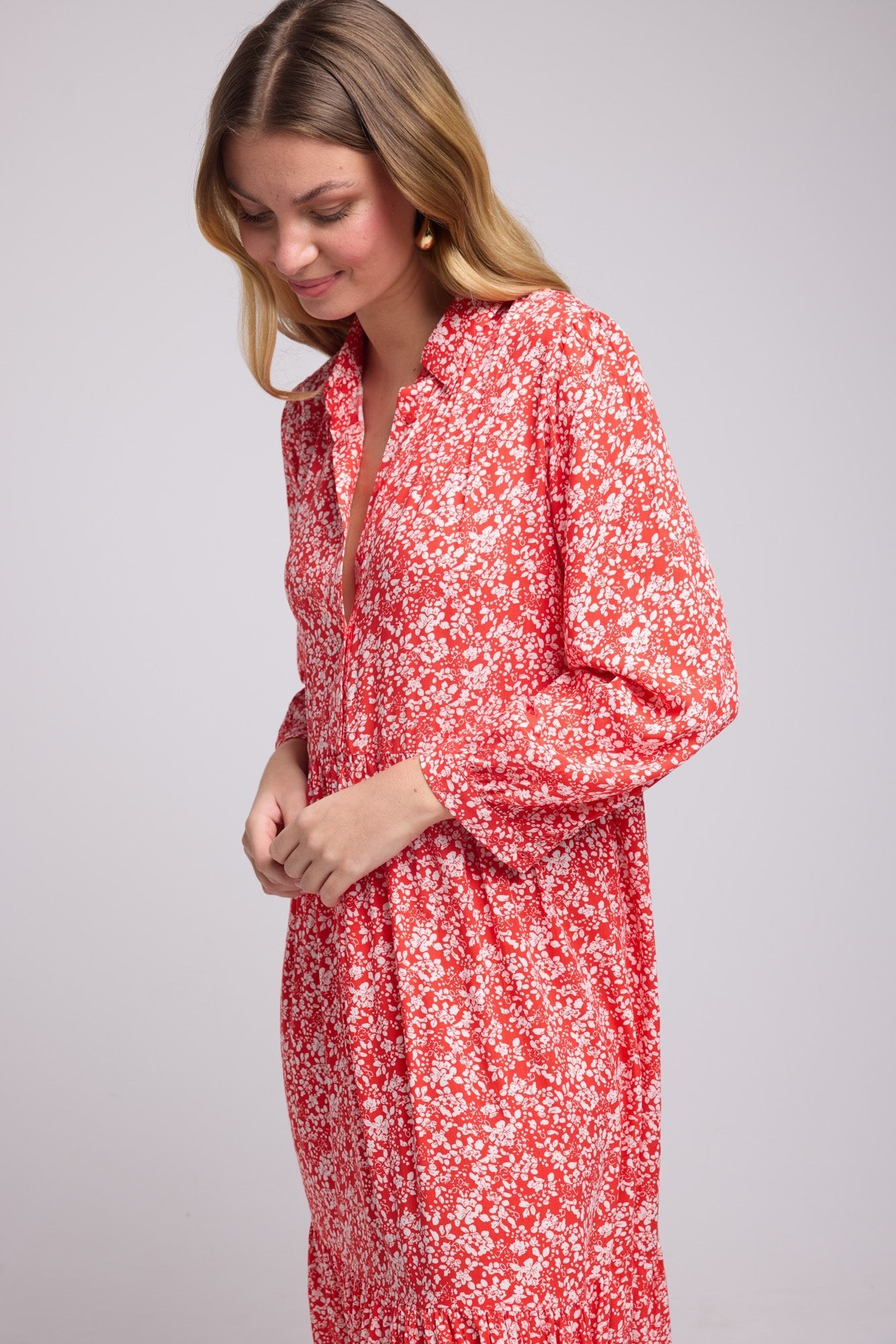 ROBE 63348/FLEURS ROUGE 1140V