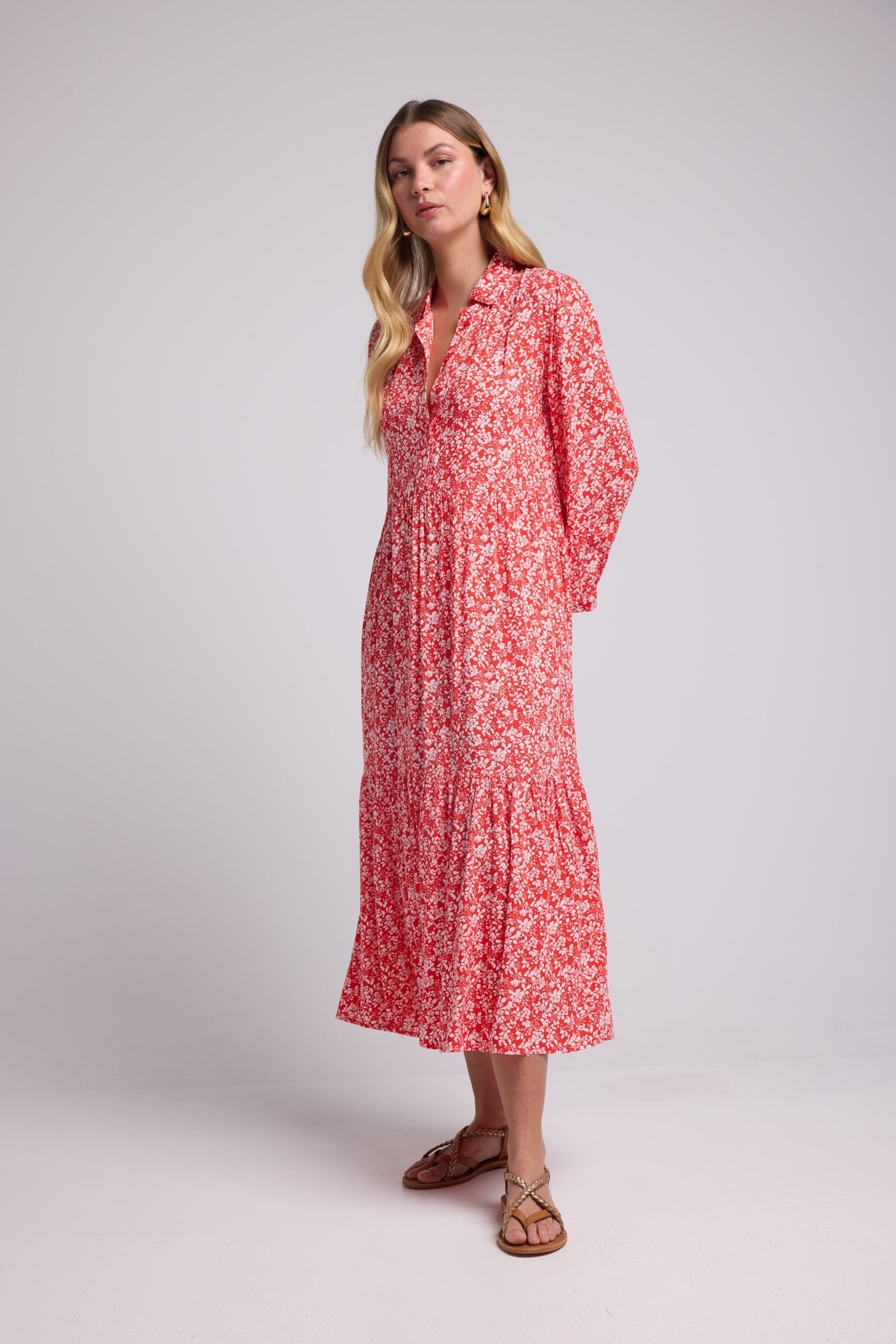 ROBE 63348/FLEURS ROUGE 1140V
