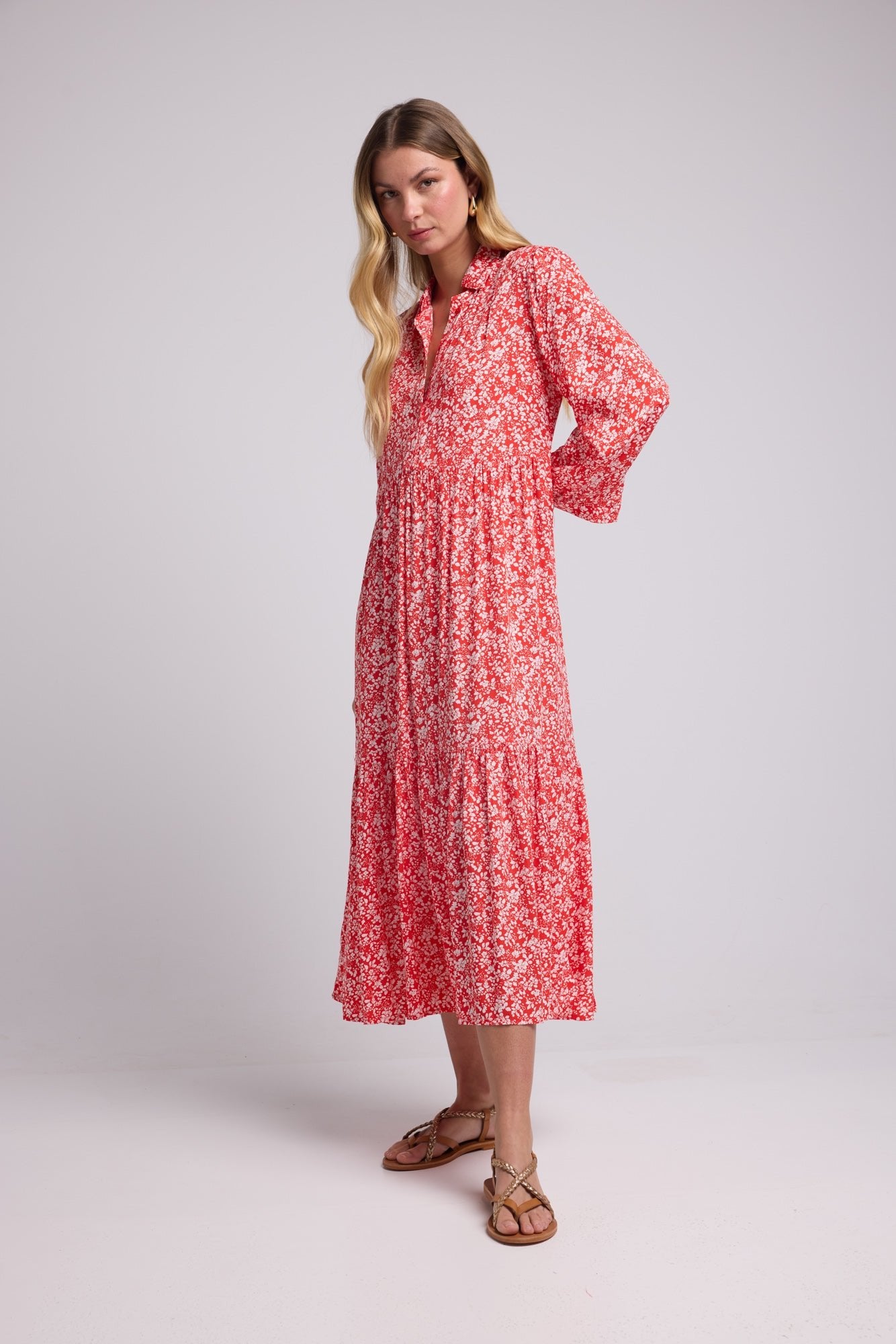 ROBE 63348/FLEURS ROUGE 1140V
