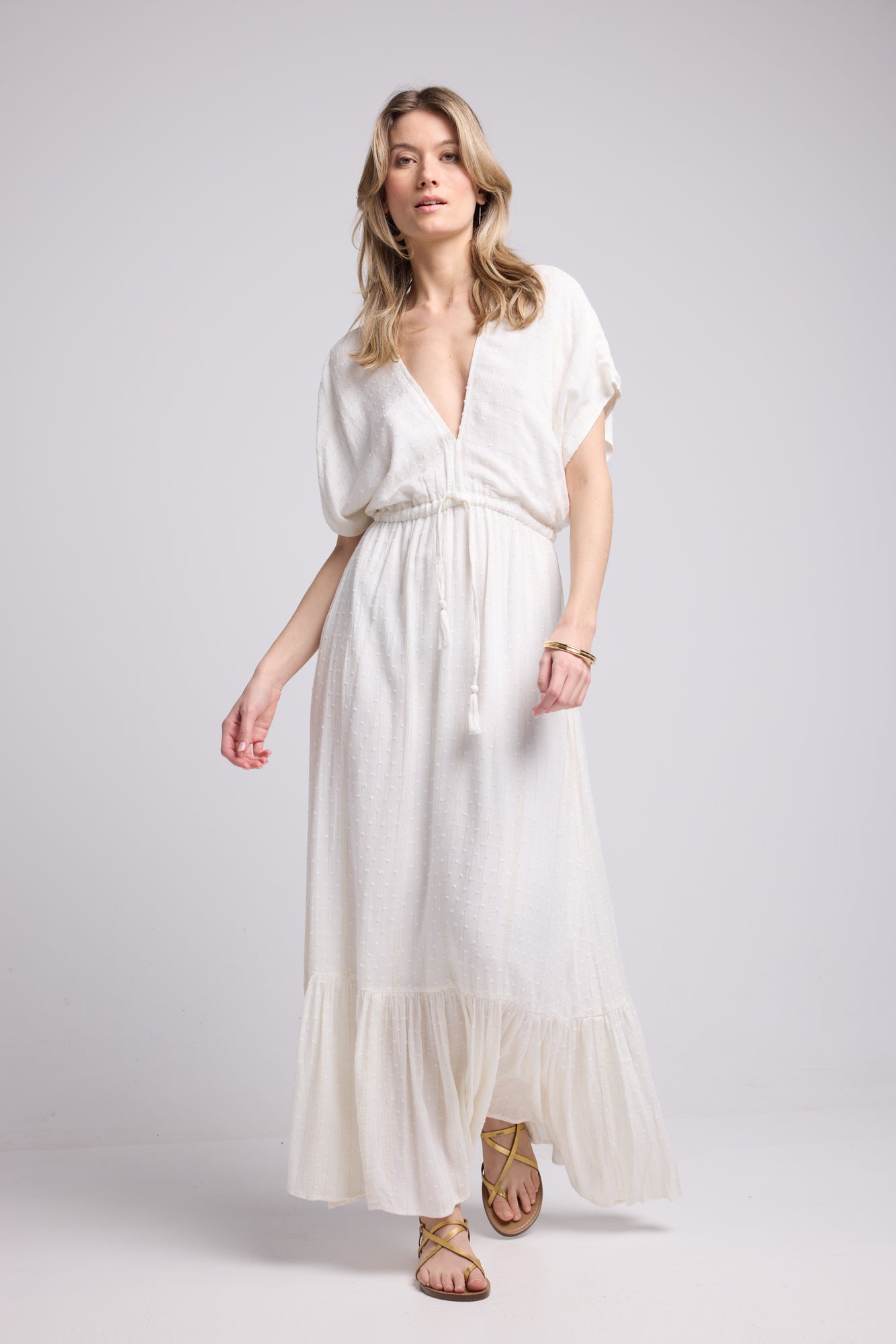 ROBE ADELE LONG BLANC