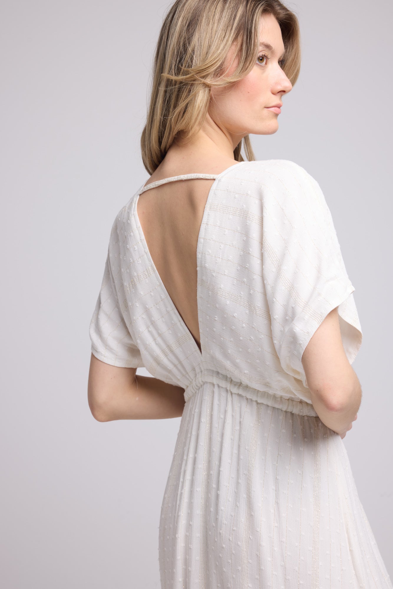 ROBE ADELE LONG BLANC