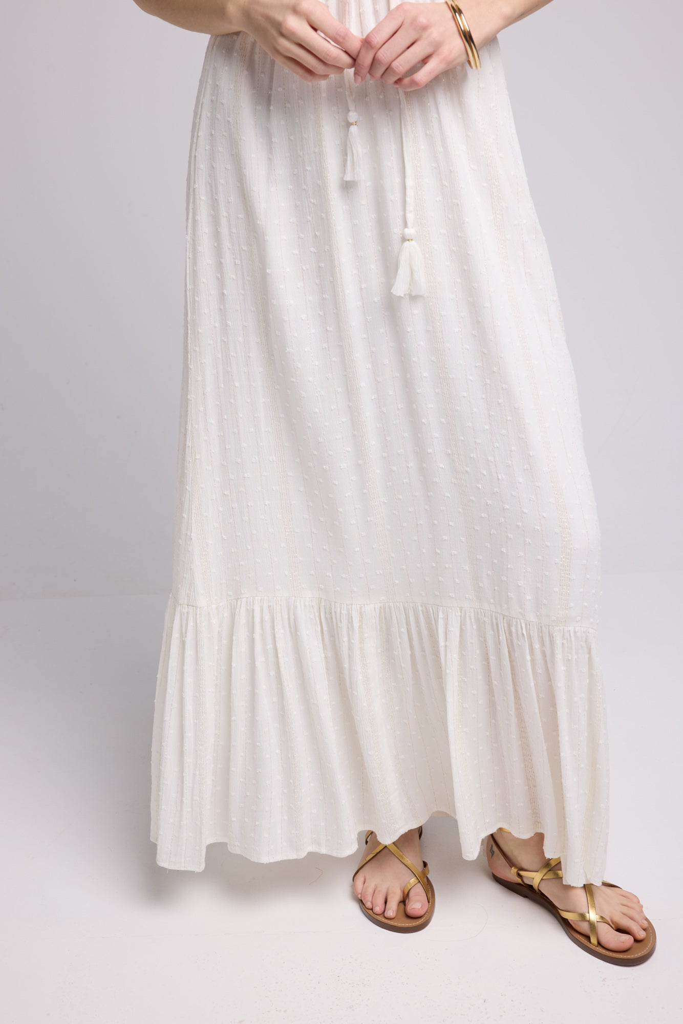 ROBE ADELE LONG BLANC