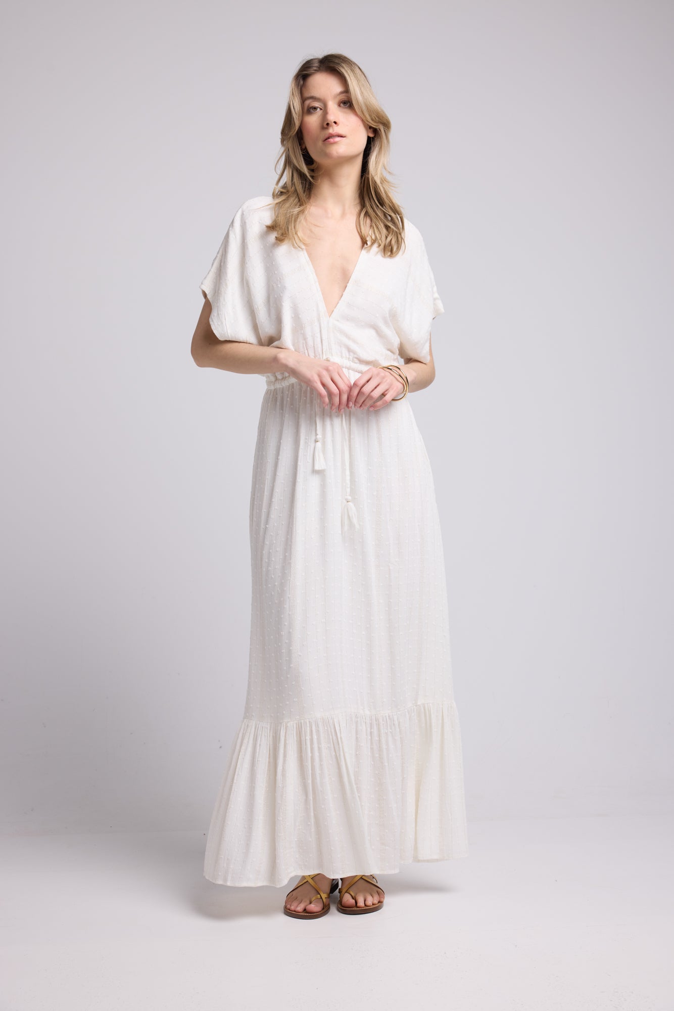 ROBE ADELE LONG BLANC