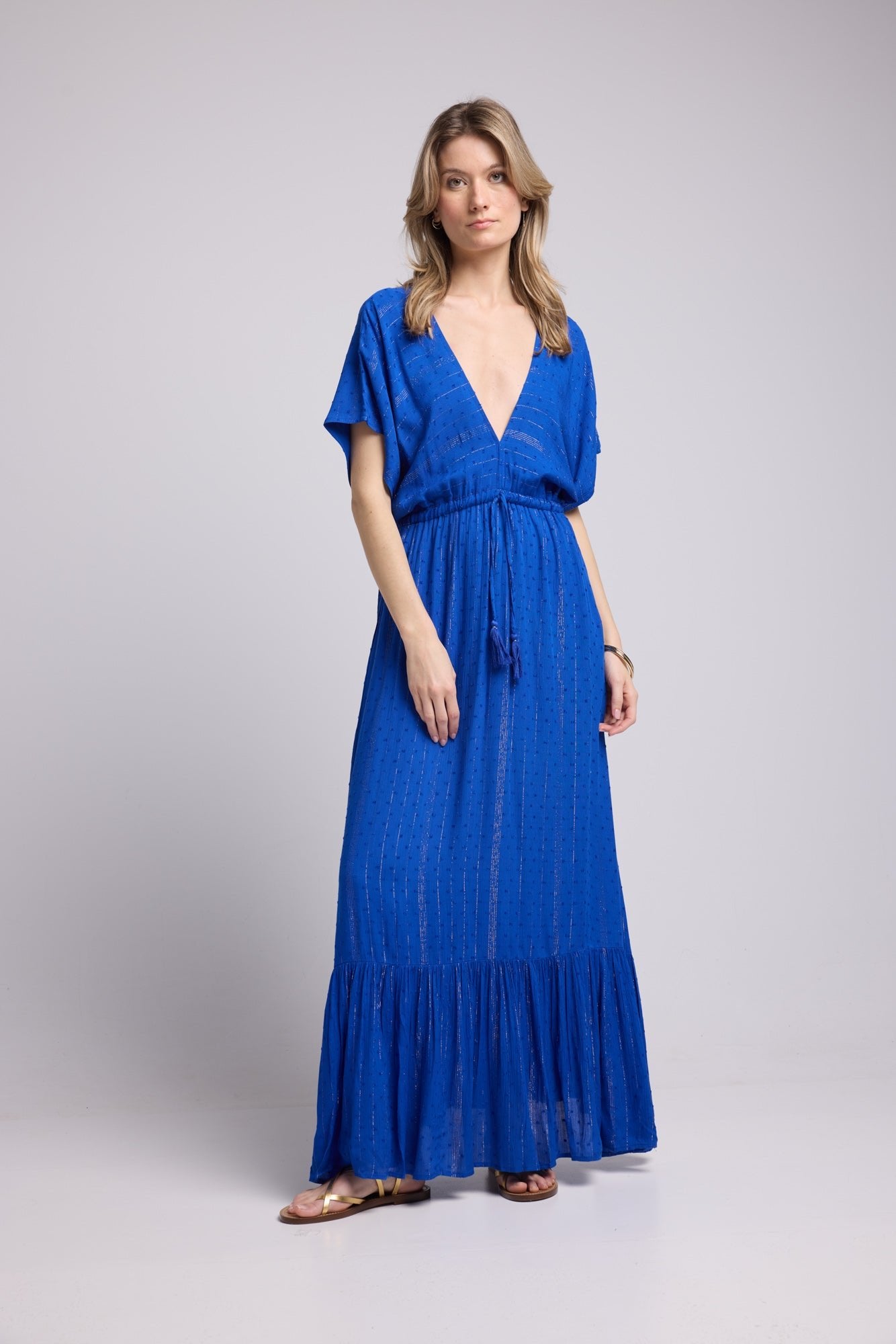 ROBE ADELE LONG BLEU
