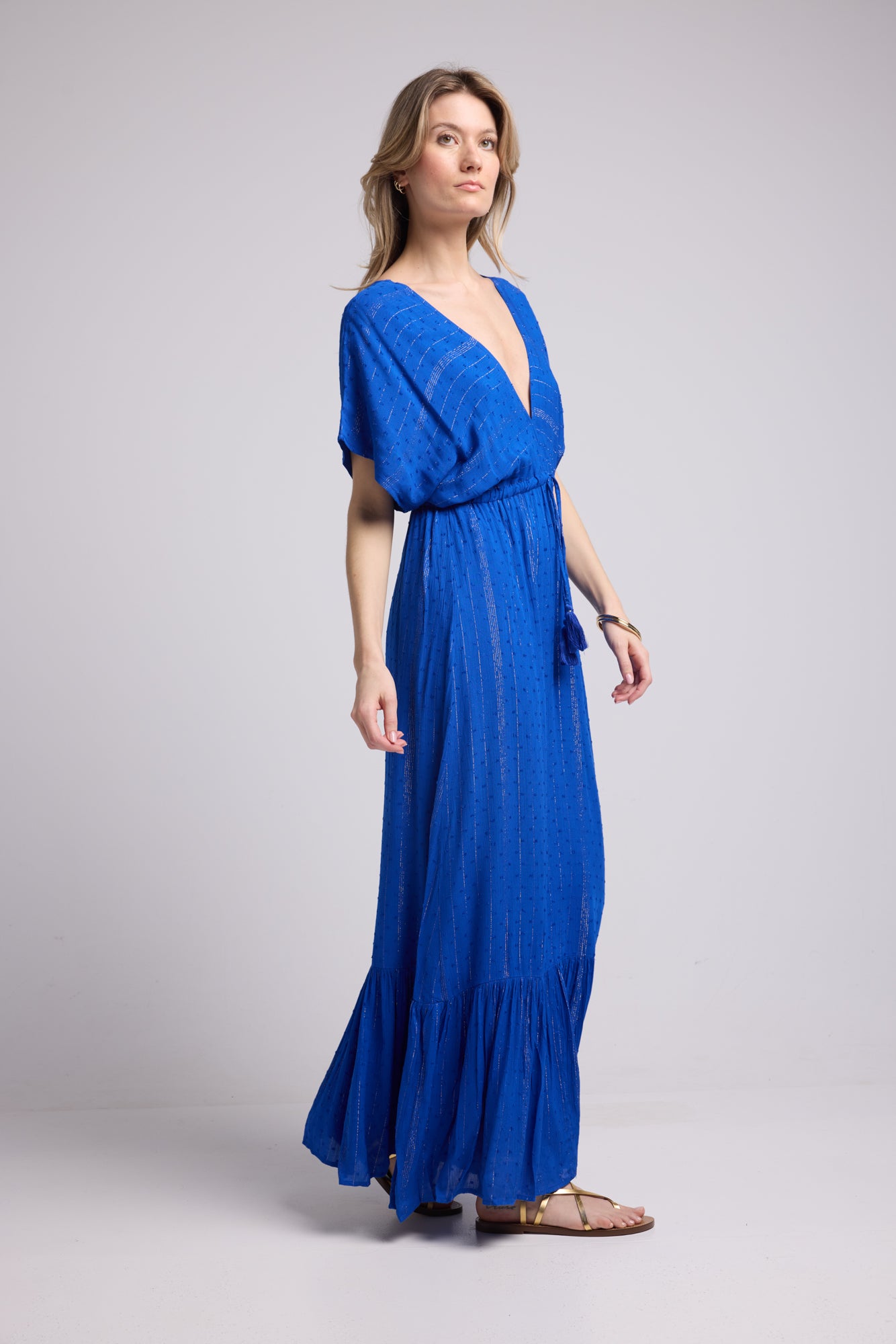 ROBE ADELE LONG BLEU