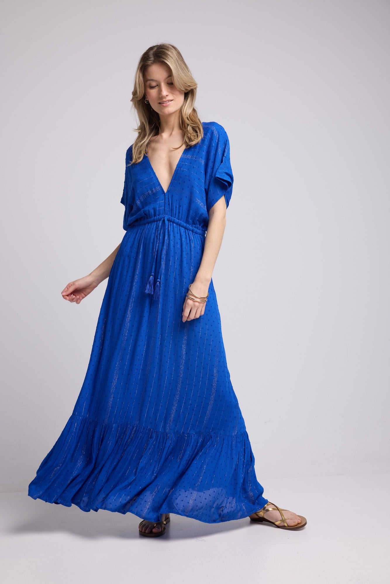 ROBE ADELE LONG BLEU