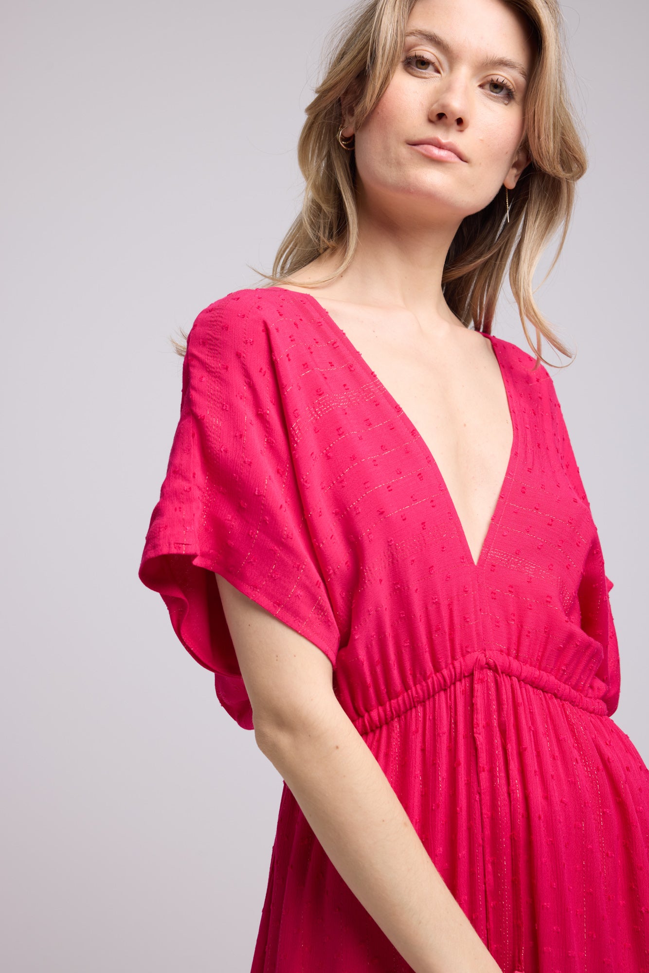ROBE ADELE LONG FUSHIA