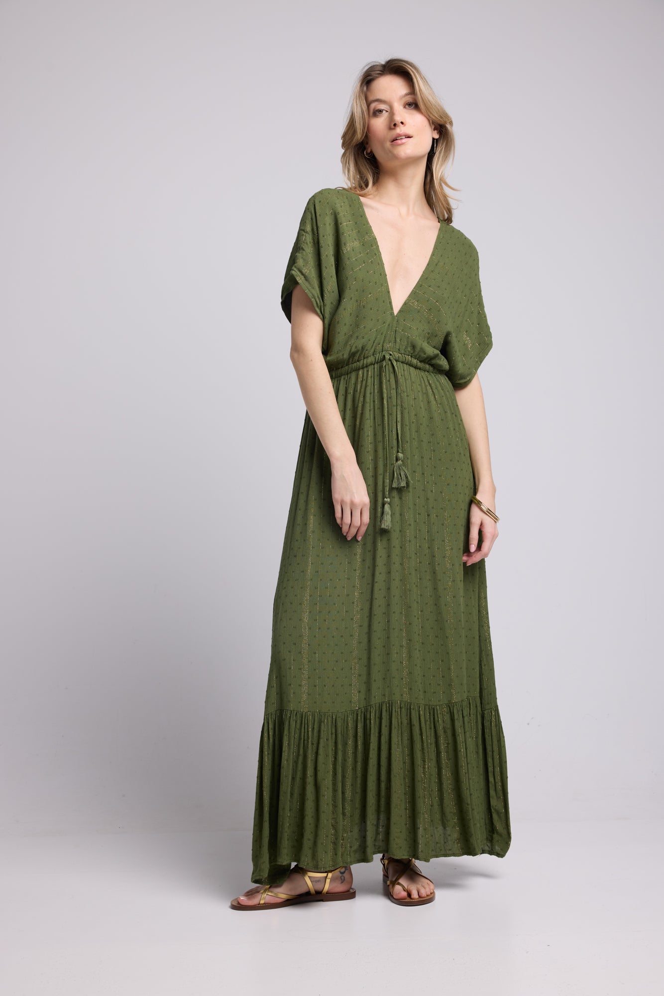 ROBE ADELE LONG KHAKI