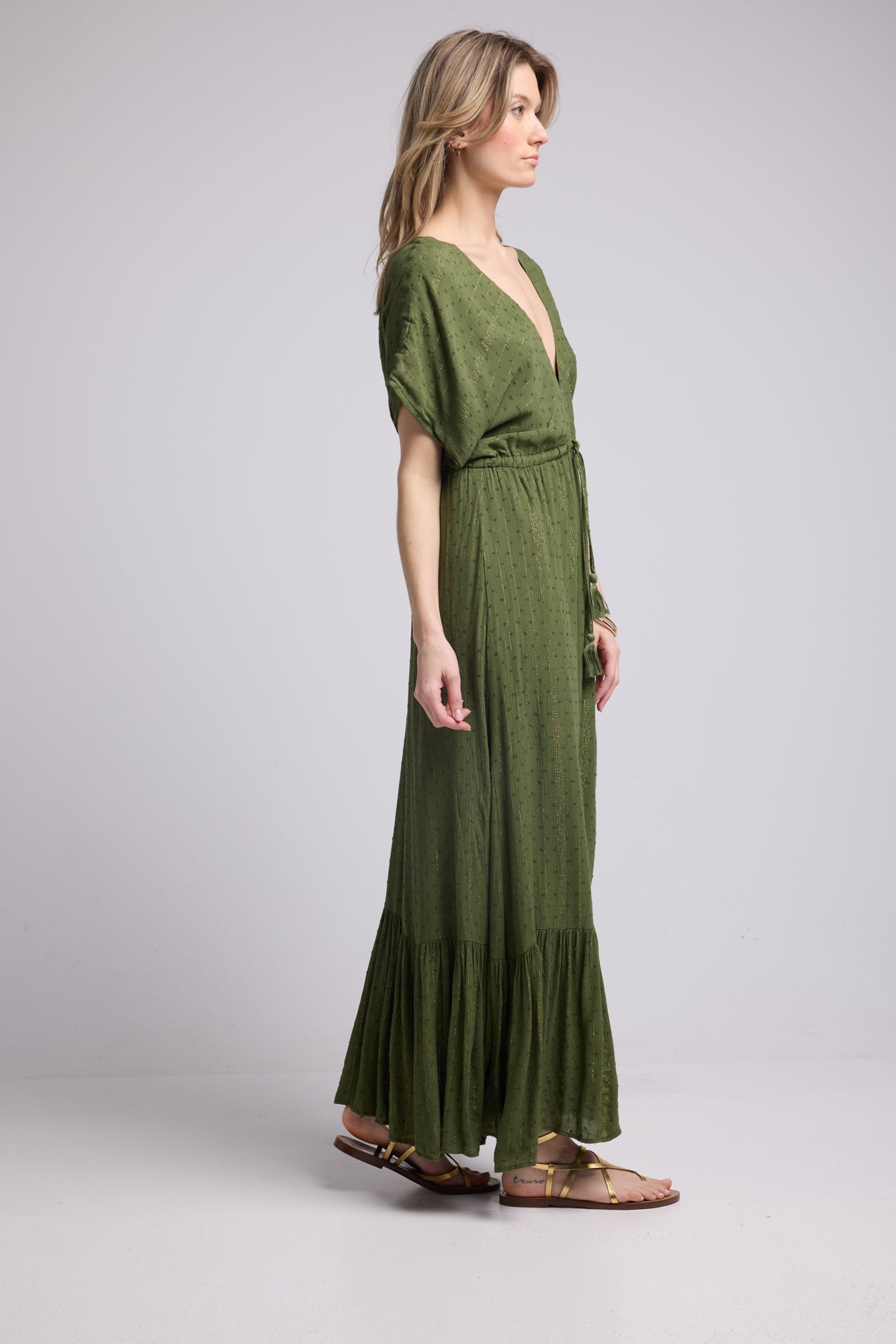 ROBE ADELE LONG KHAKI