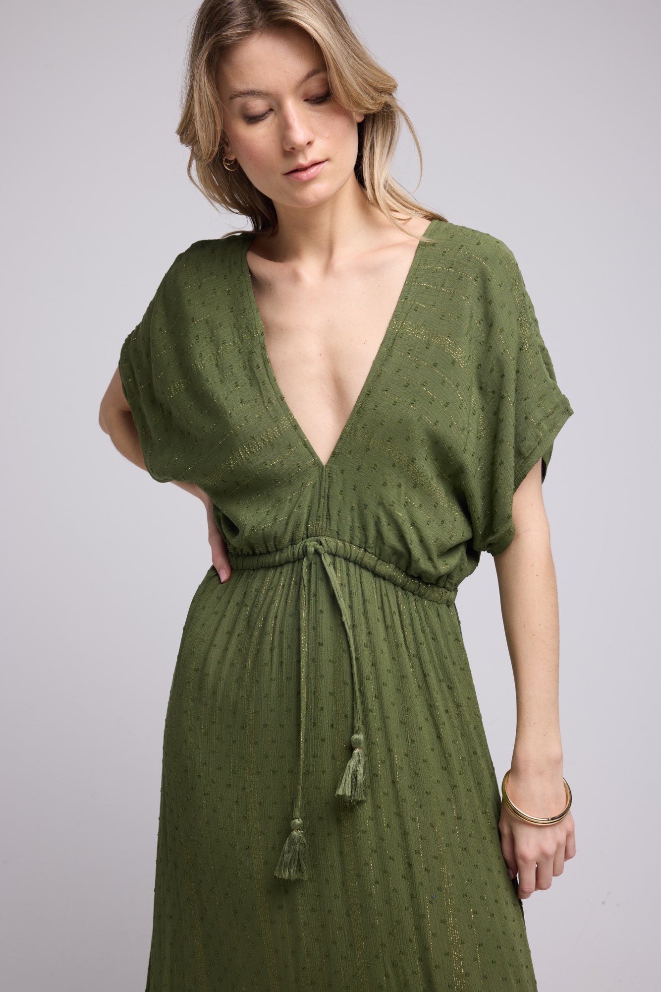 ROBE ADELE LONG KHAKI