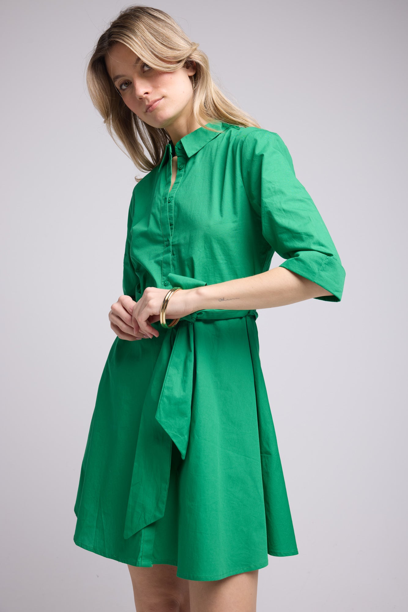 ROBE ALMA BRIGHT GREEN